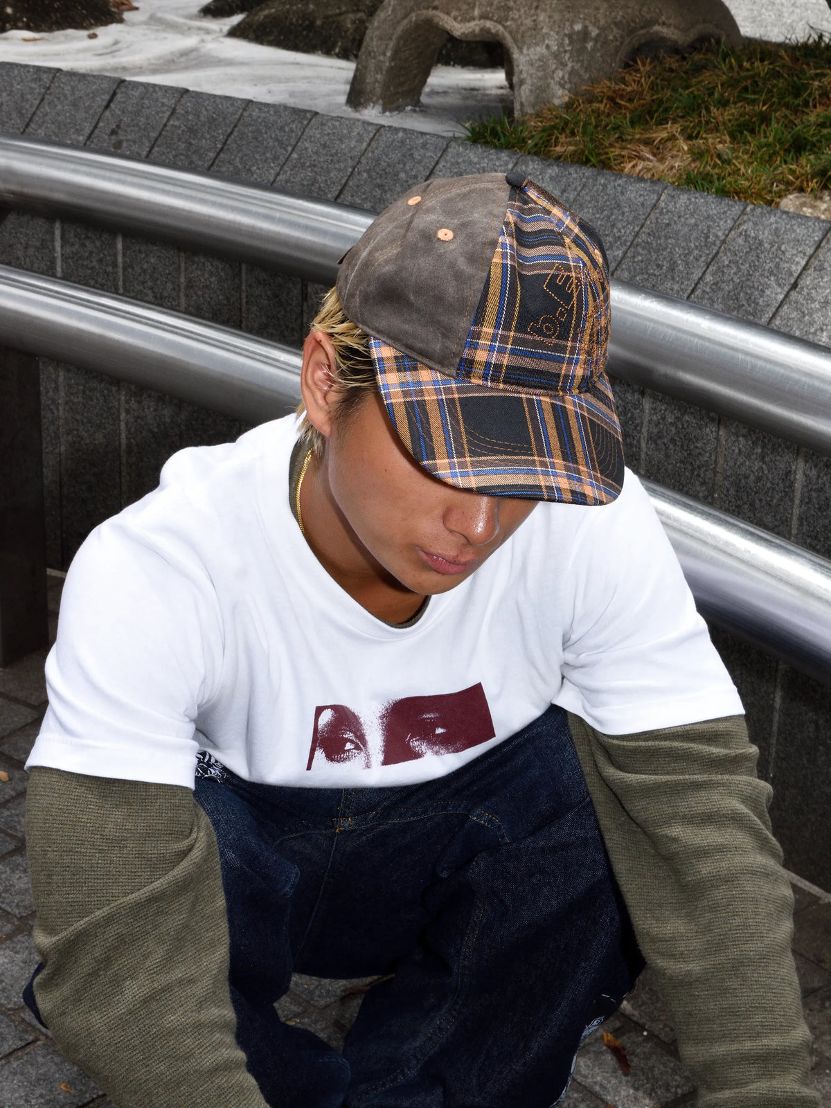 B-Turn Low Profile Hat - Brown Plaid