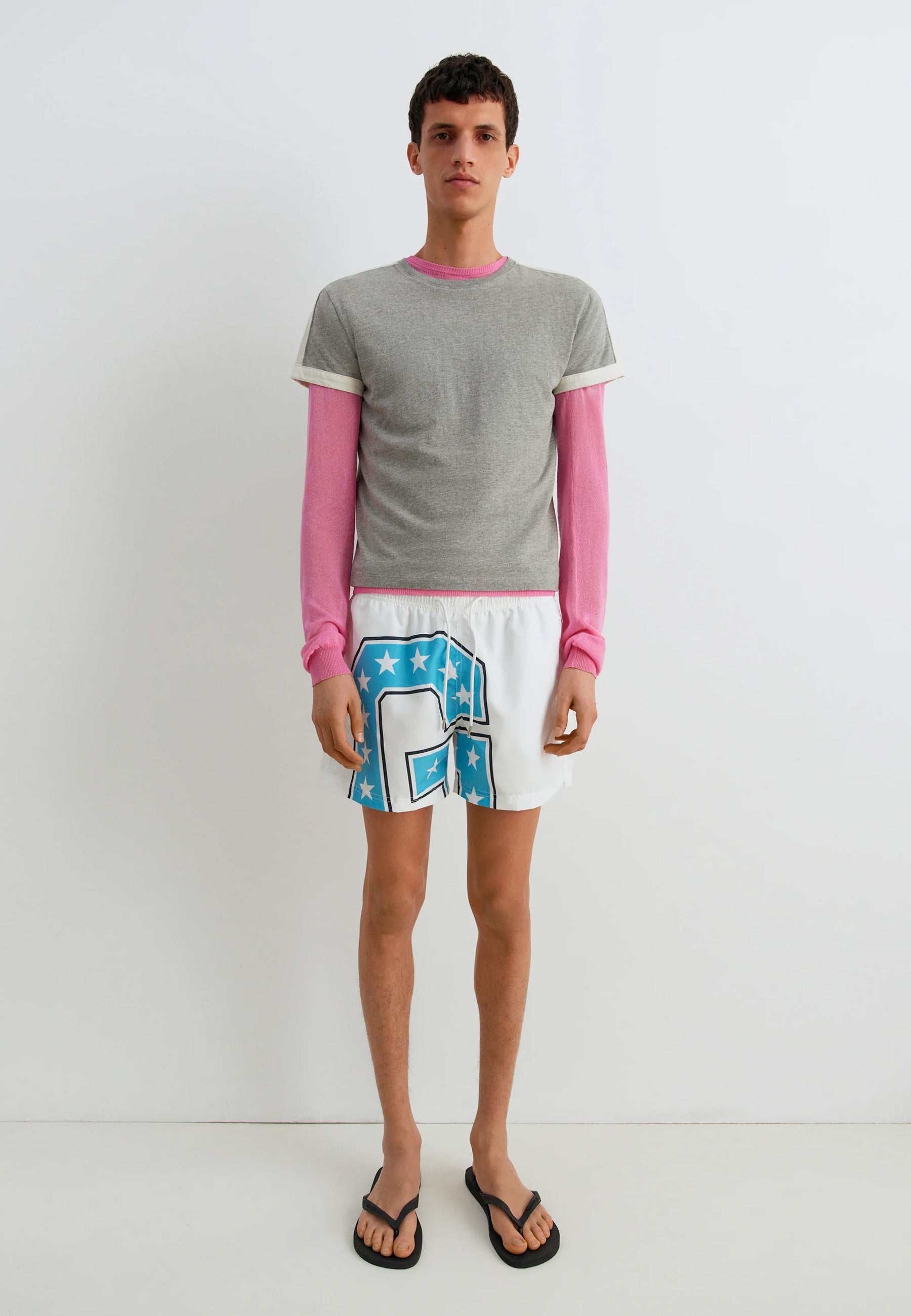 Diego T-Shirt - Grey/White