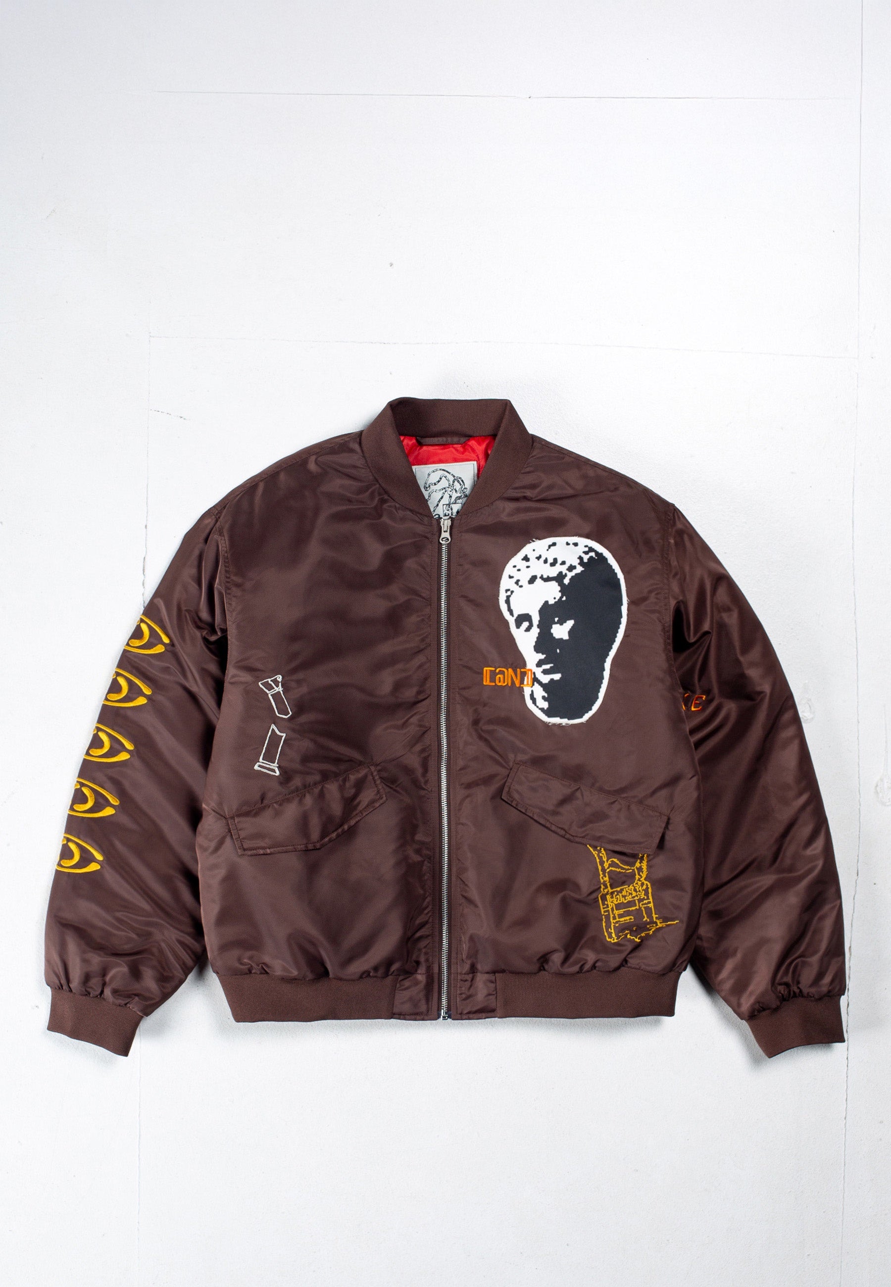 Digital Age Bomber Jacket - Brown