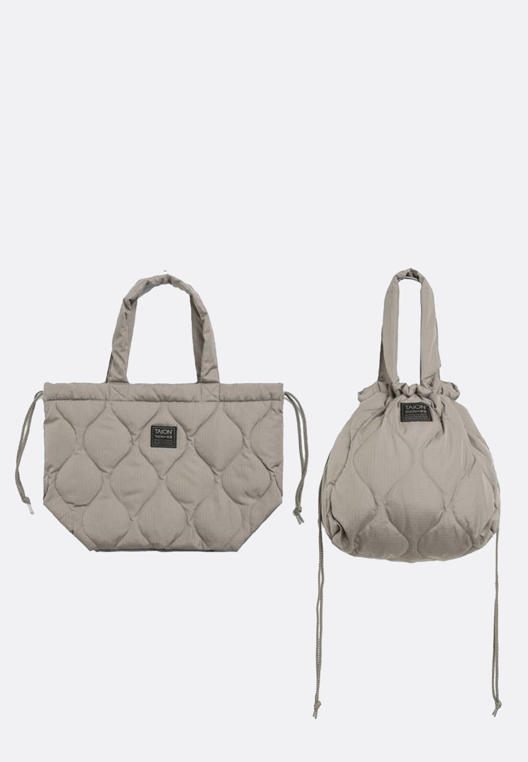 Down Tote Bag - Light Mocha