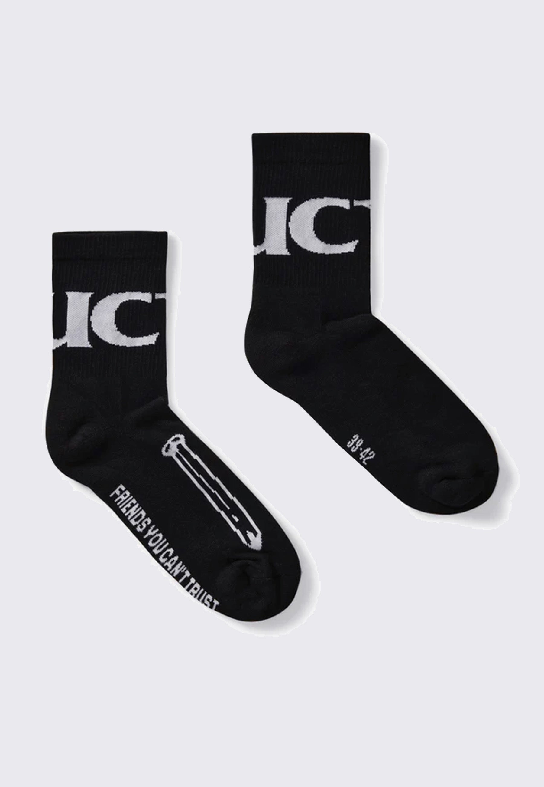 Crucifixion Crew Socks - Black