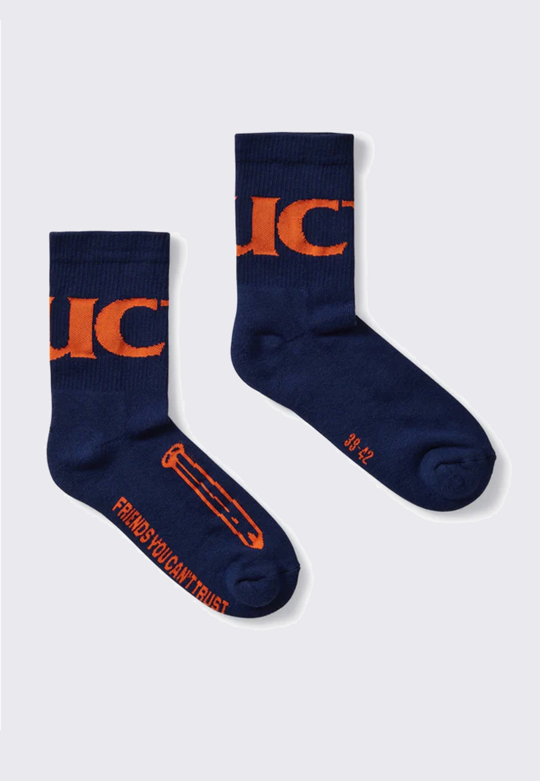 Crucifixion Crew Socks - Blue