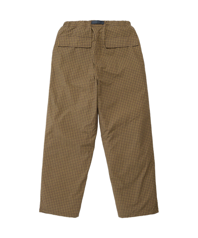 Mini Check Nylon Pant - Brown Check