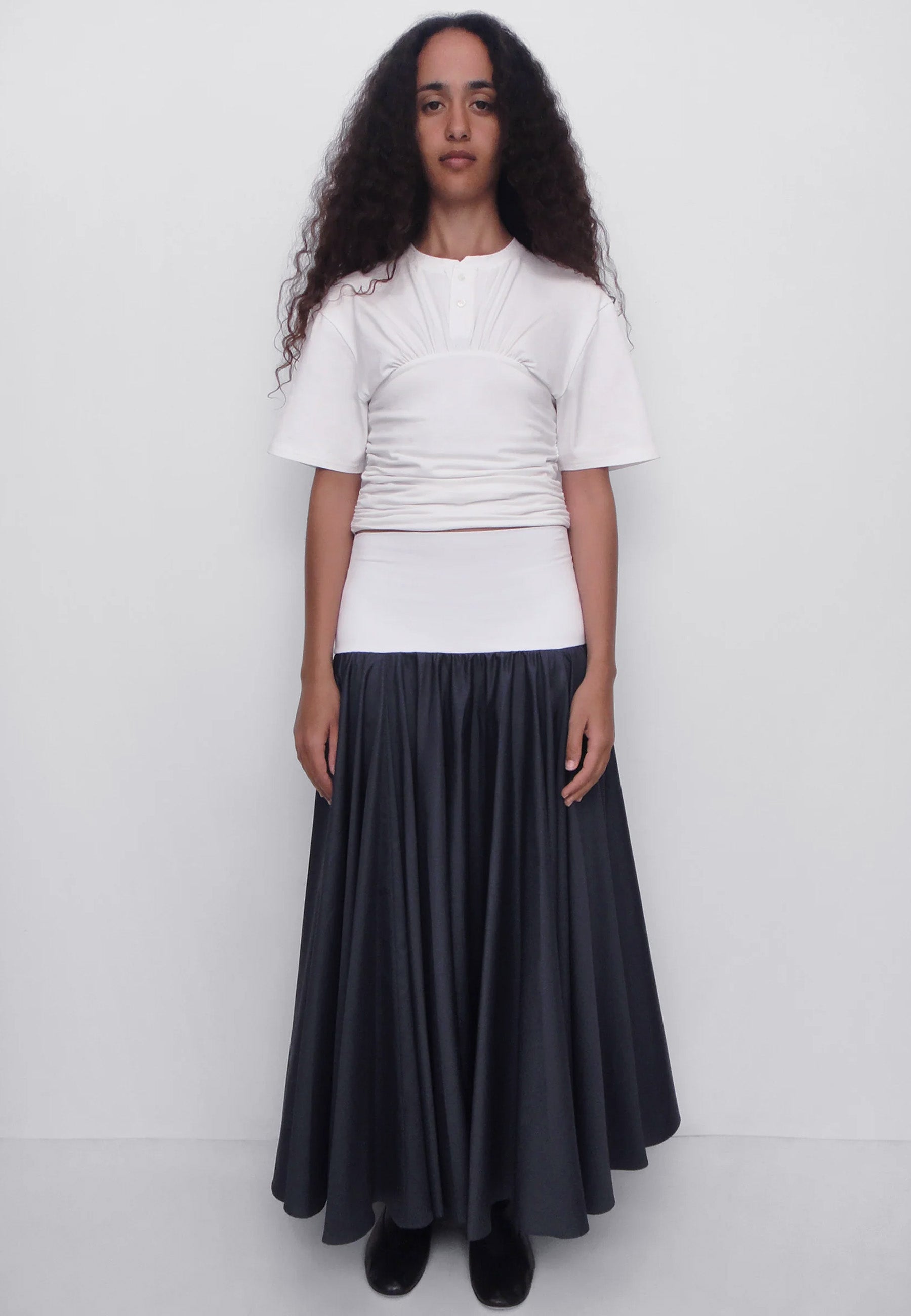 Claudia Skirt - Grey/White