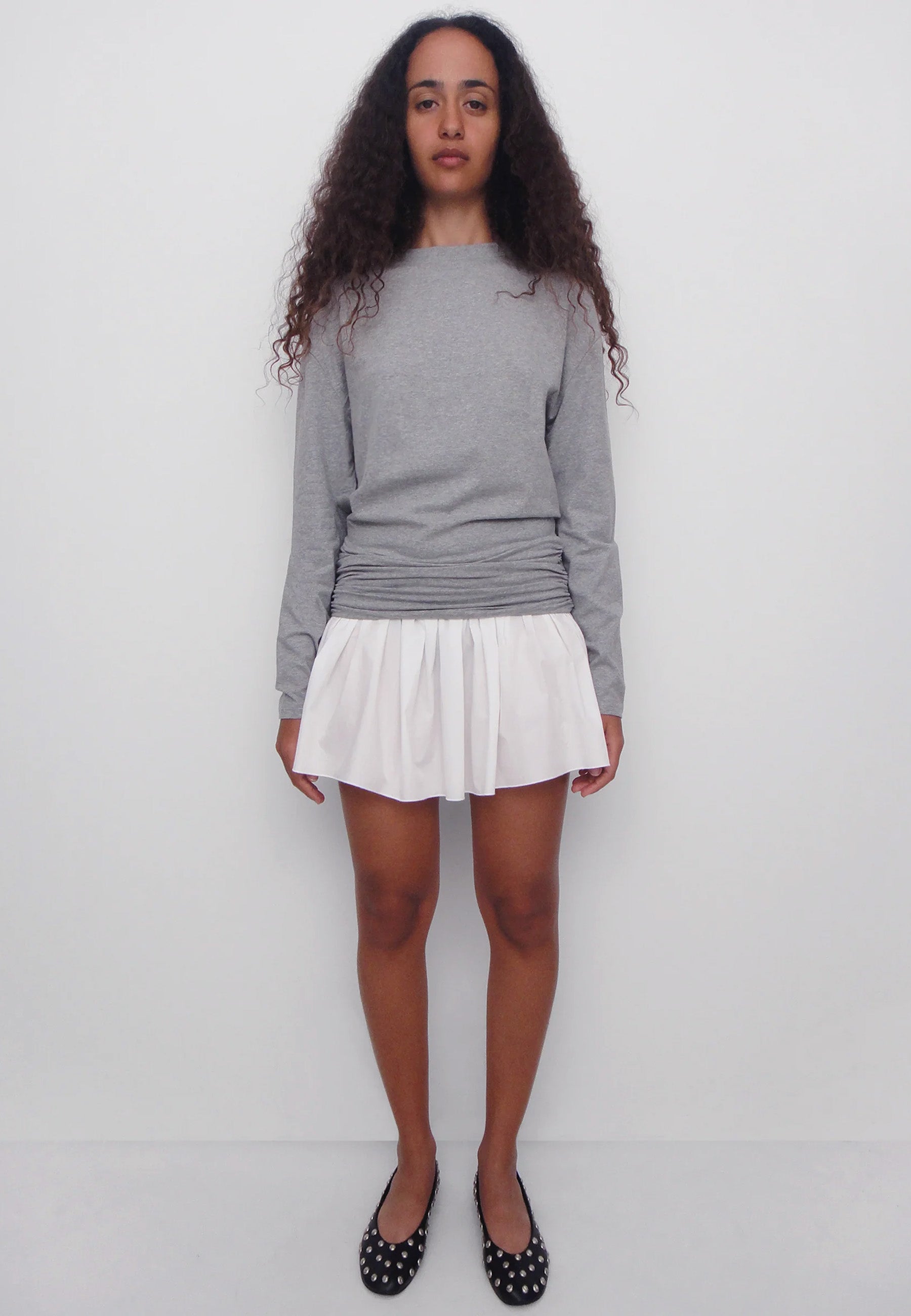 Chico Dress - Grey/White