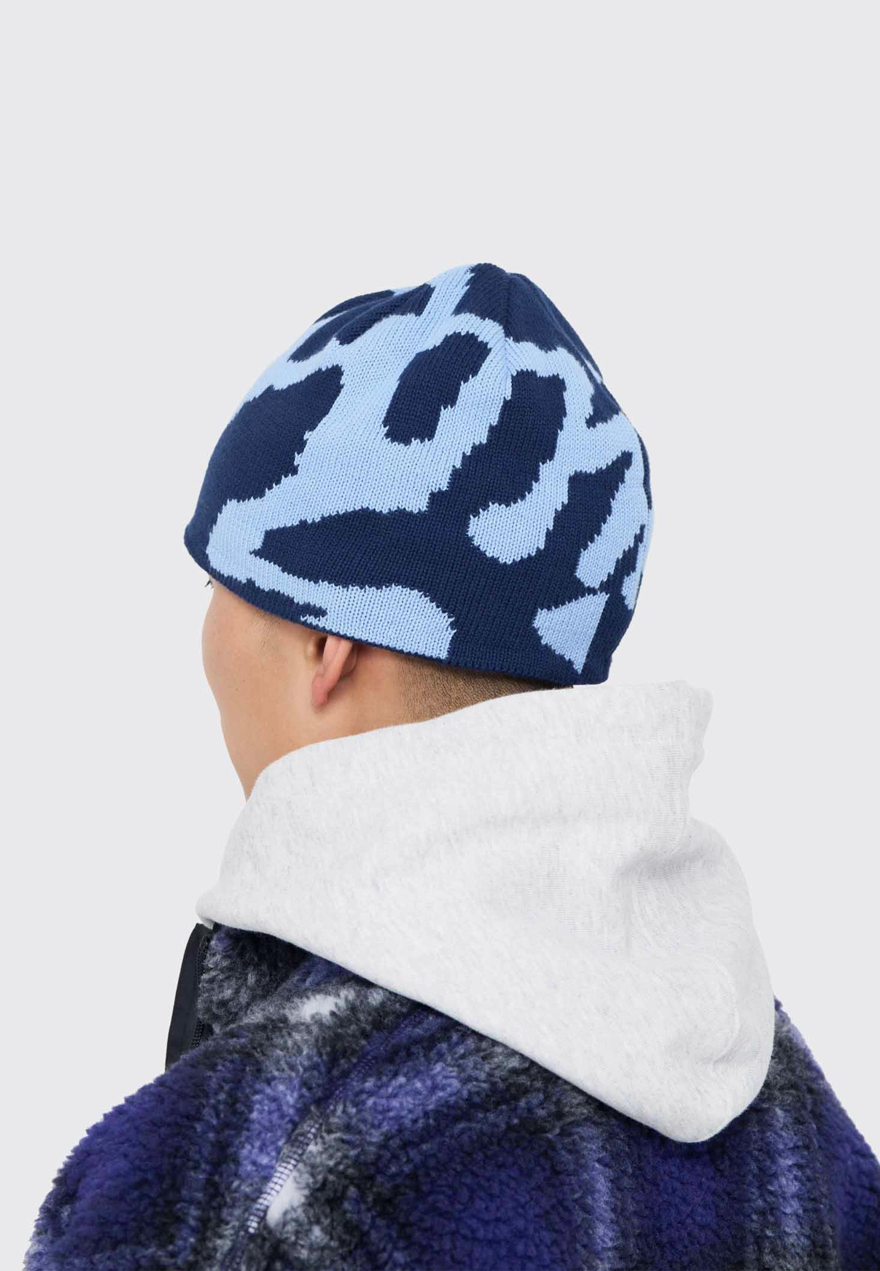 Burly Runningman Beanie - Splatter Blue