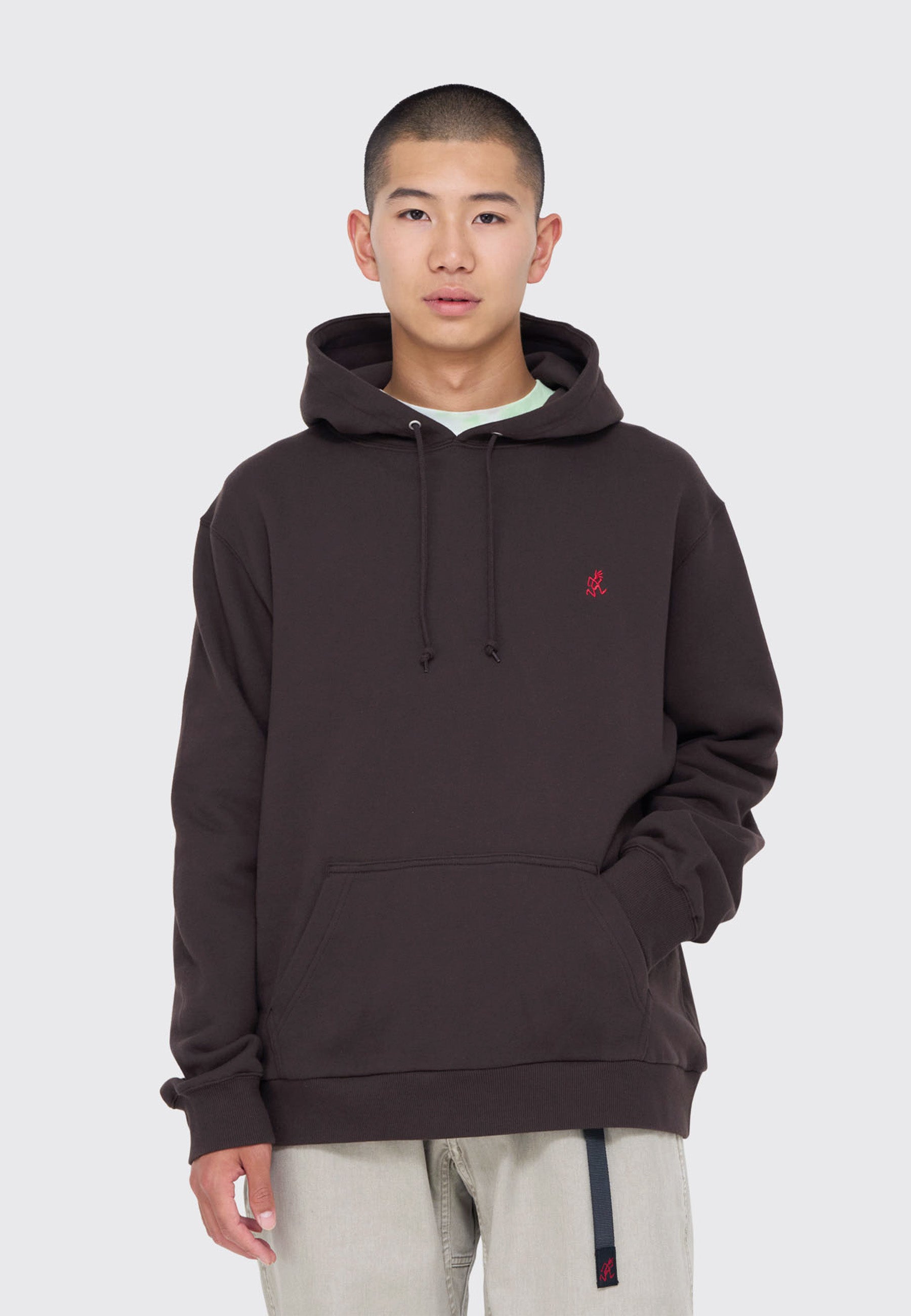 One Point Hoodie - Dark Brown