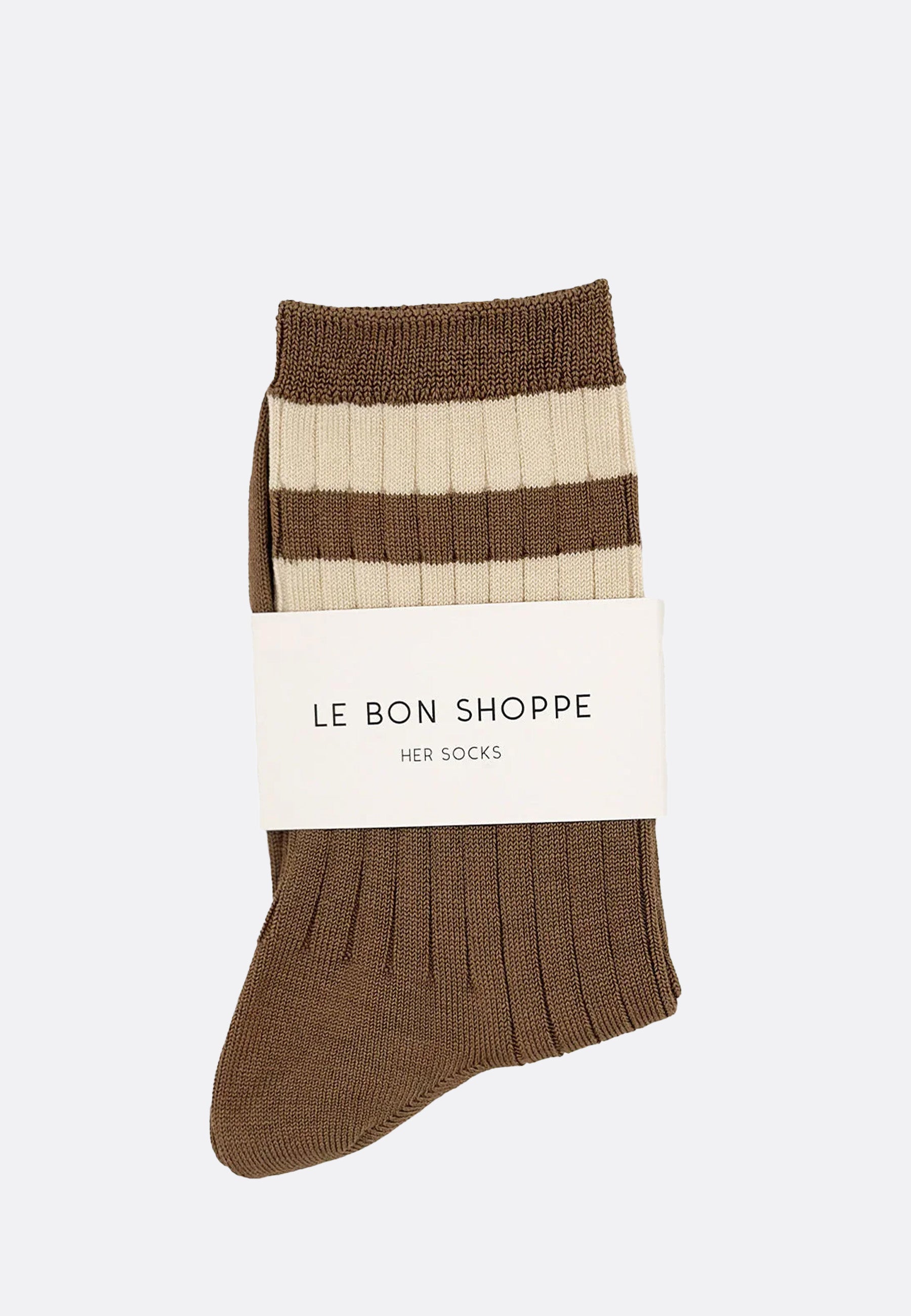 Her Varsity Socks - Toffee