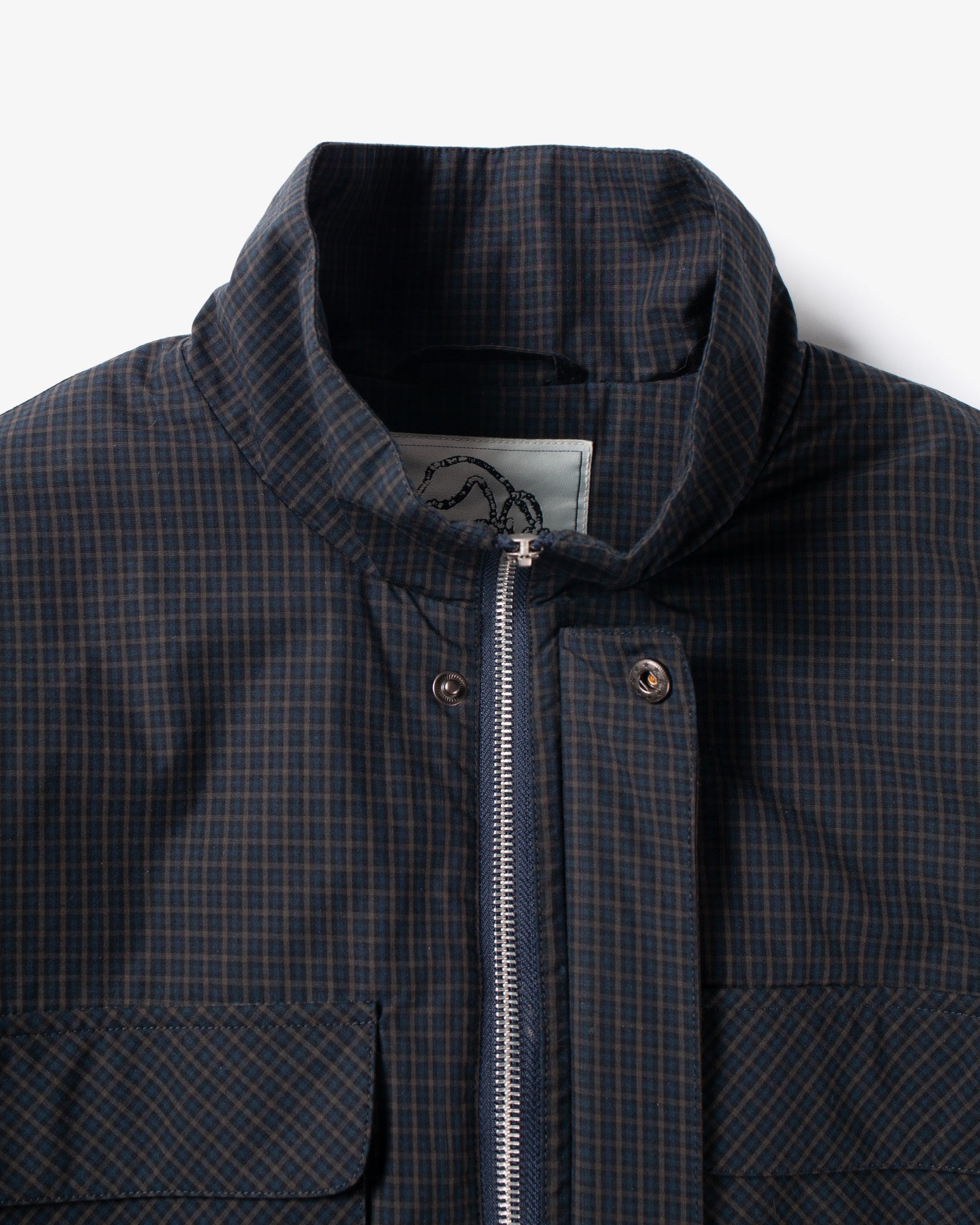 Taki Checkered Jacket - Navy