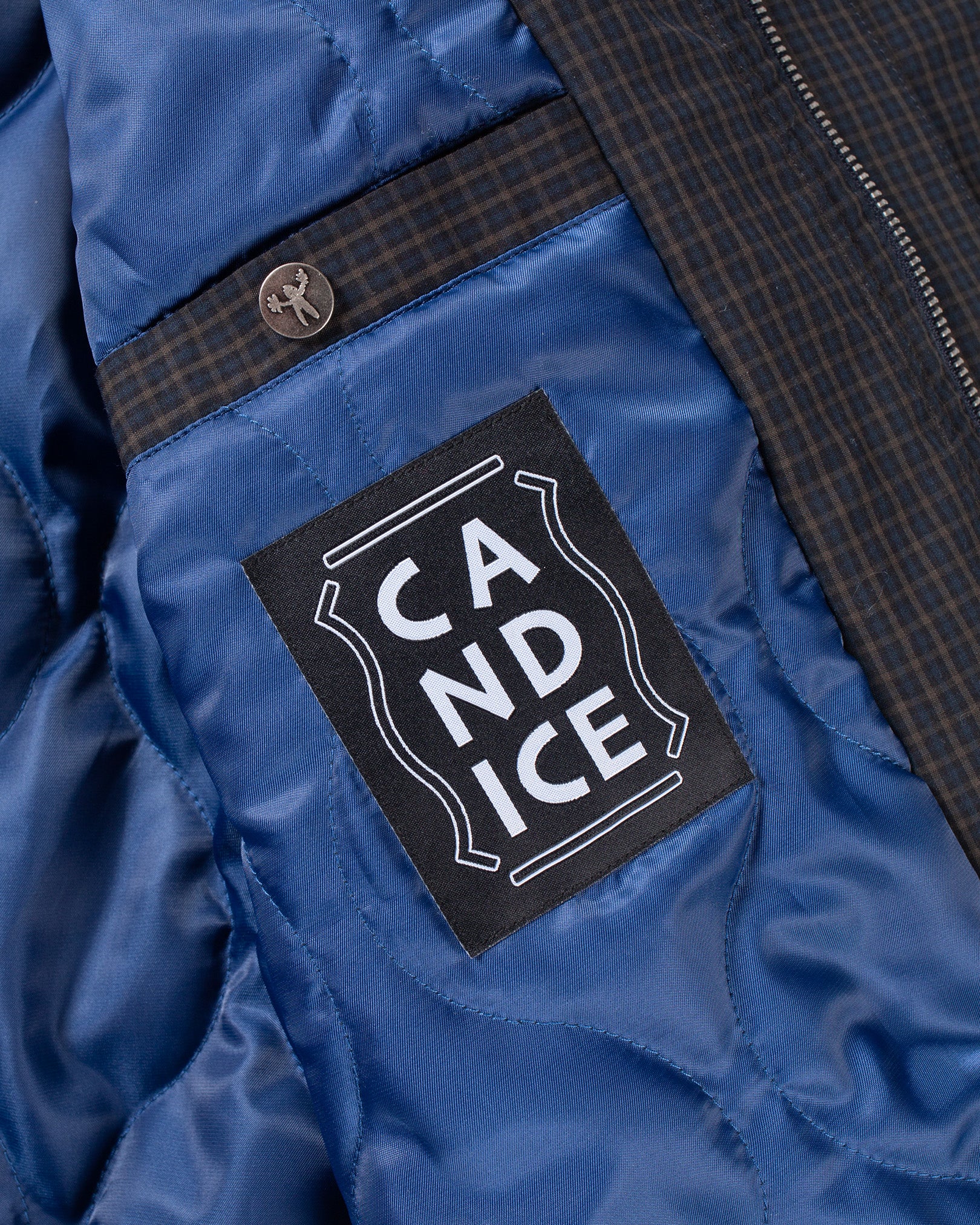 Taki Checkered Jacket - Navy