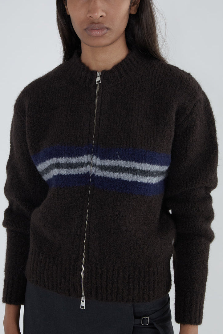 Penalti Zip Knit - Brown