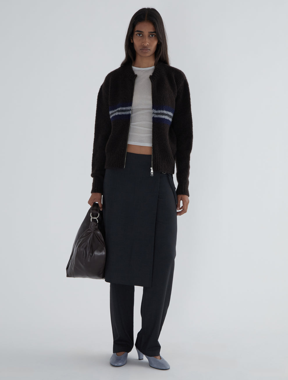 Penalti Zip Knit - Brown