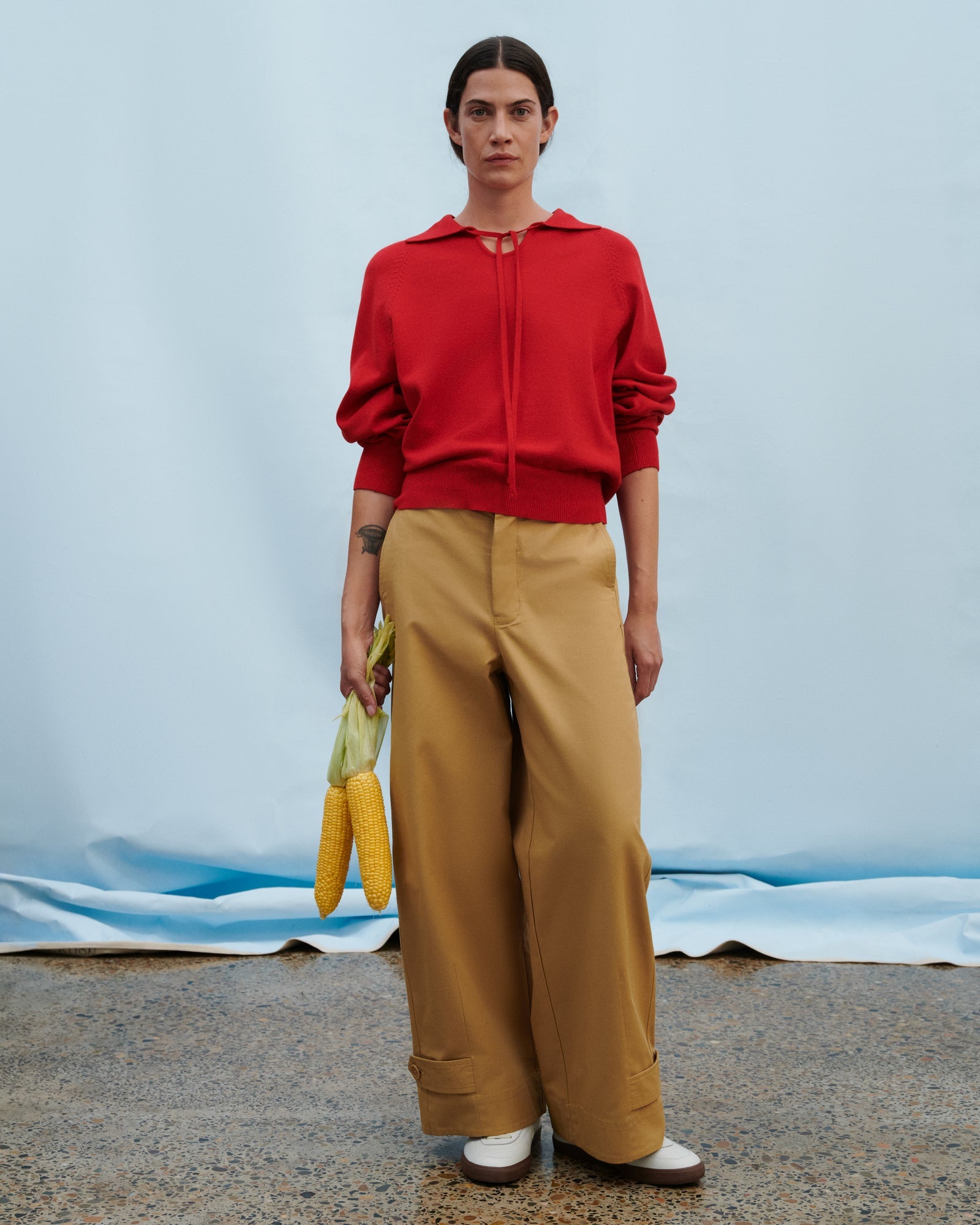 Keyhole Jumper - Poppy Red