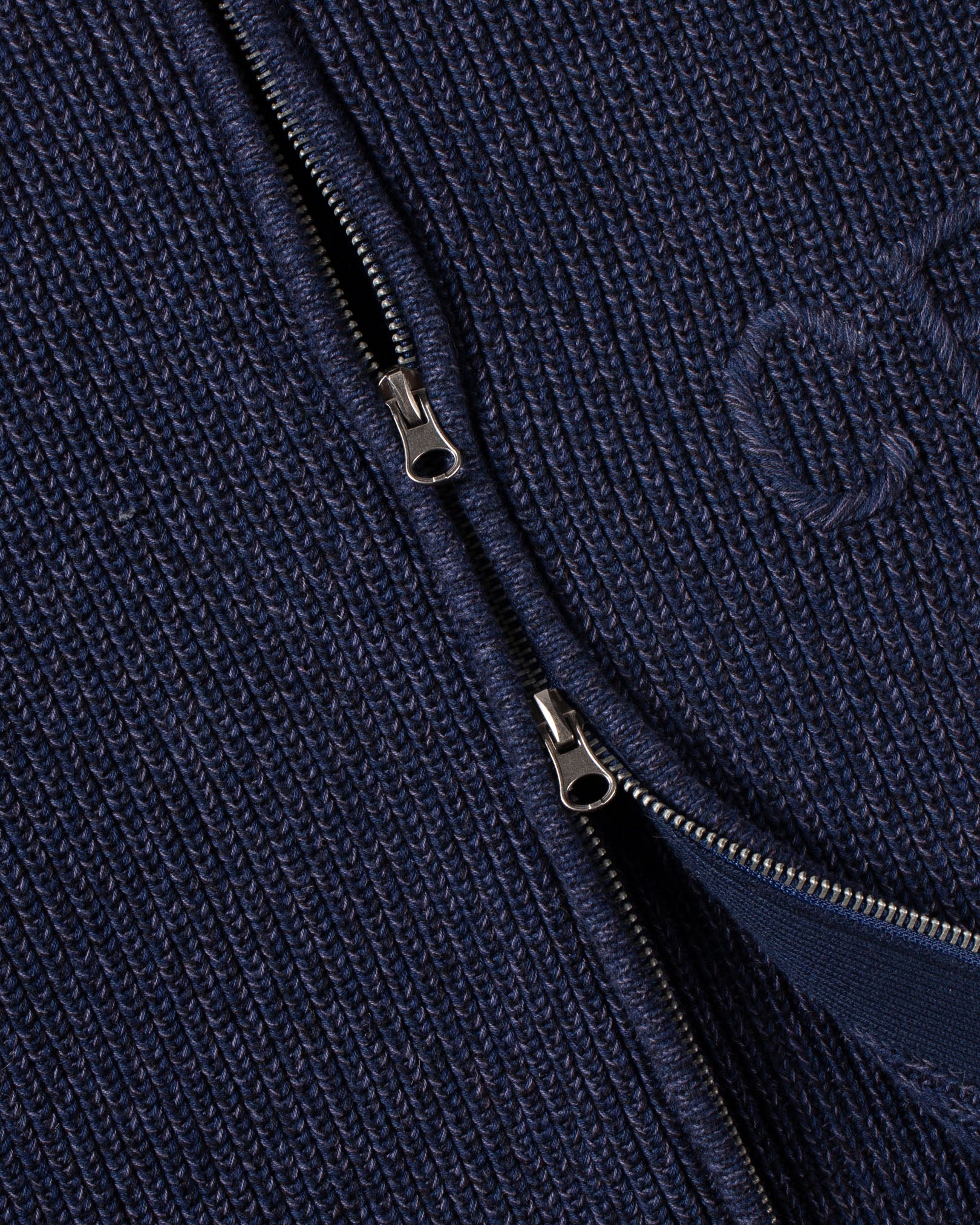 Wolfe Zip Knit - Navy