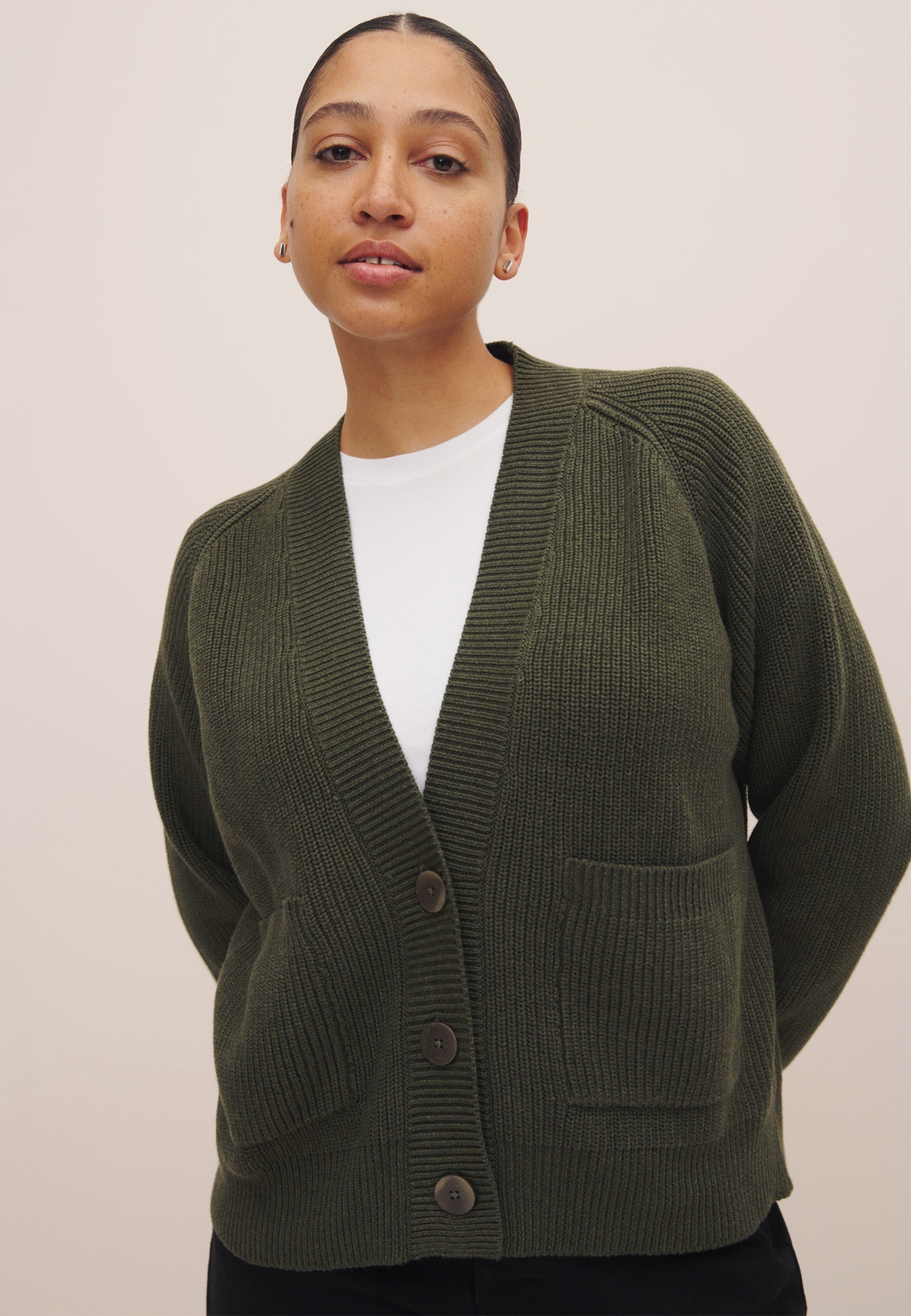 Hannes Cardigan - Khaki Marle