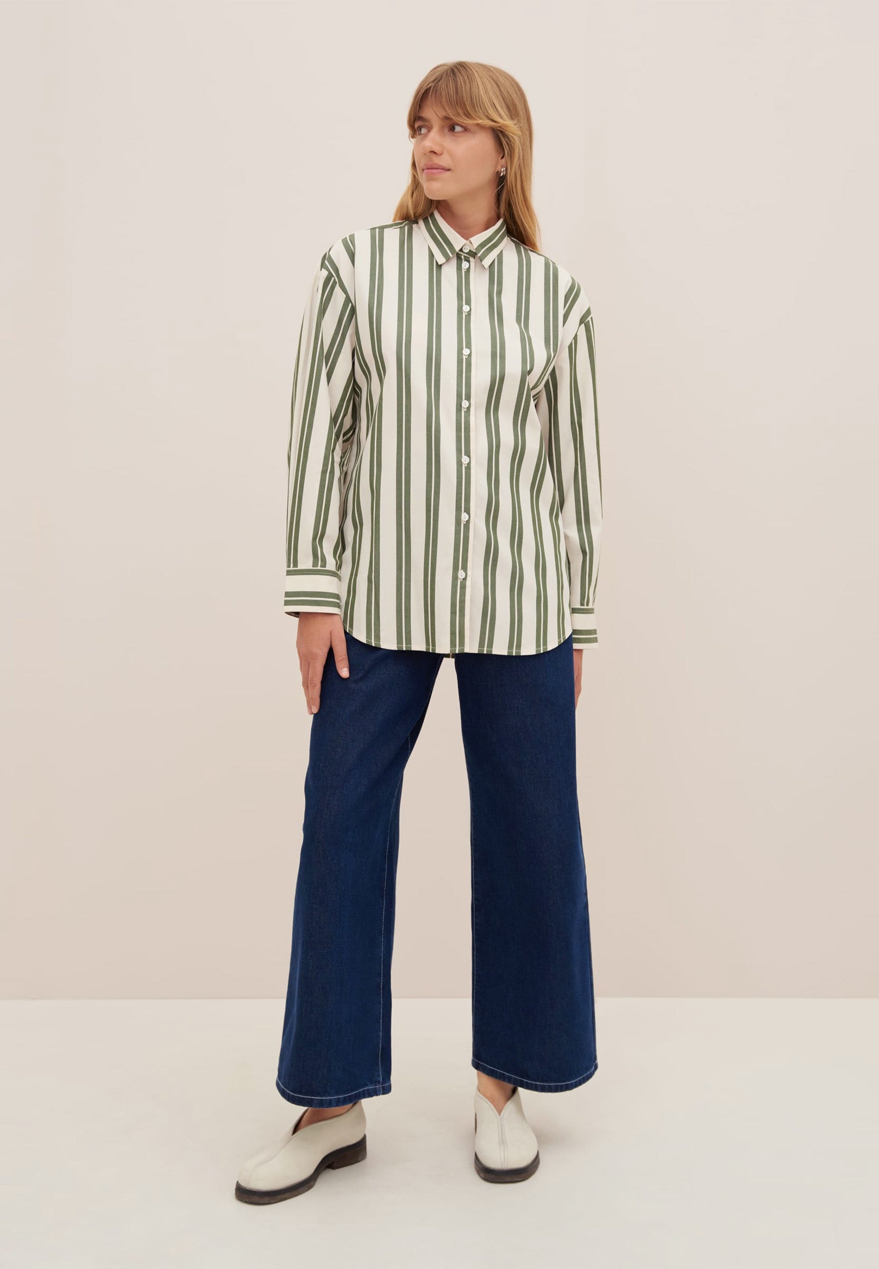 Petra Shirt - Forest Stripe