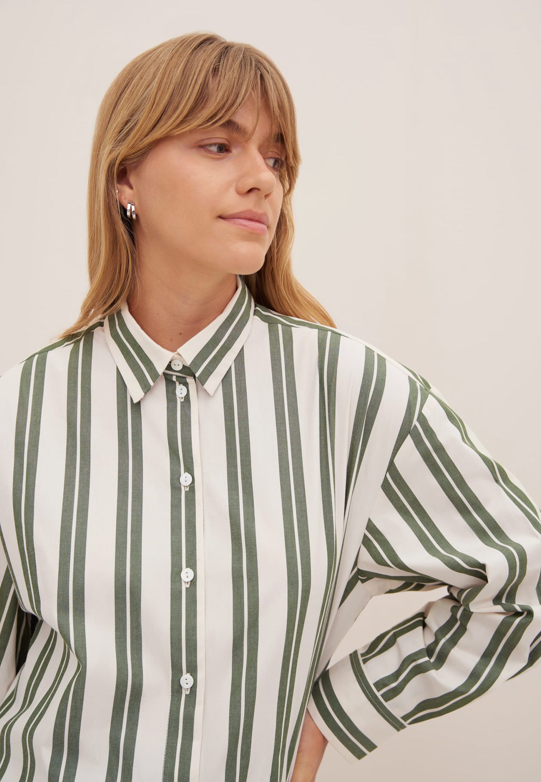 Petra Shirt - Forest Stripe