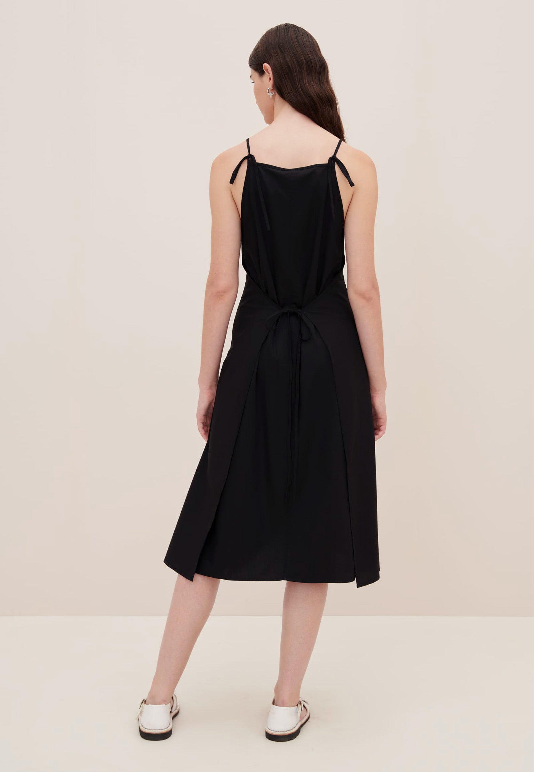 Ingrid Apron Dress - Black