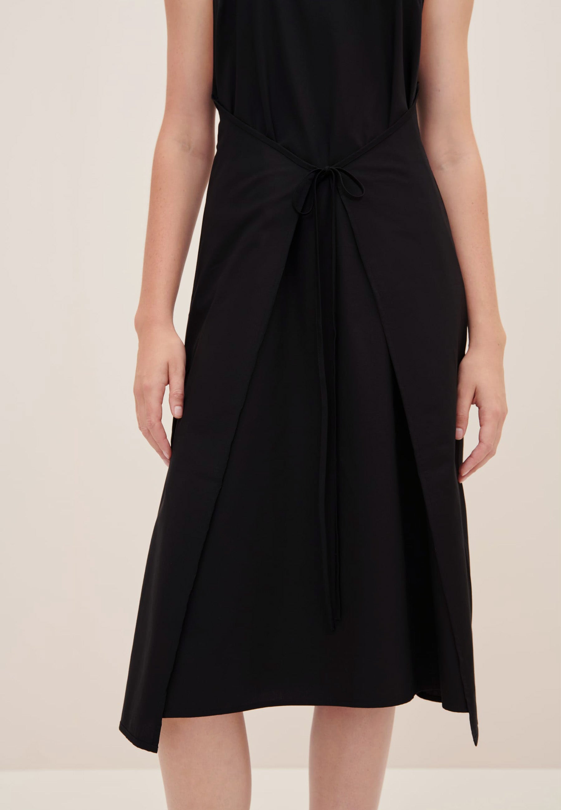 Ingrid Apron Dress - Black