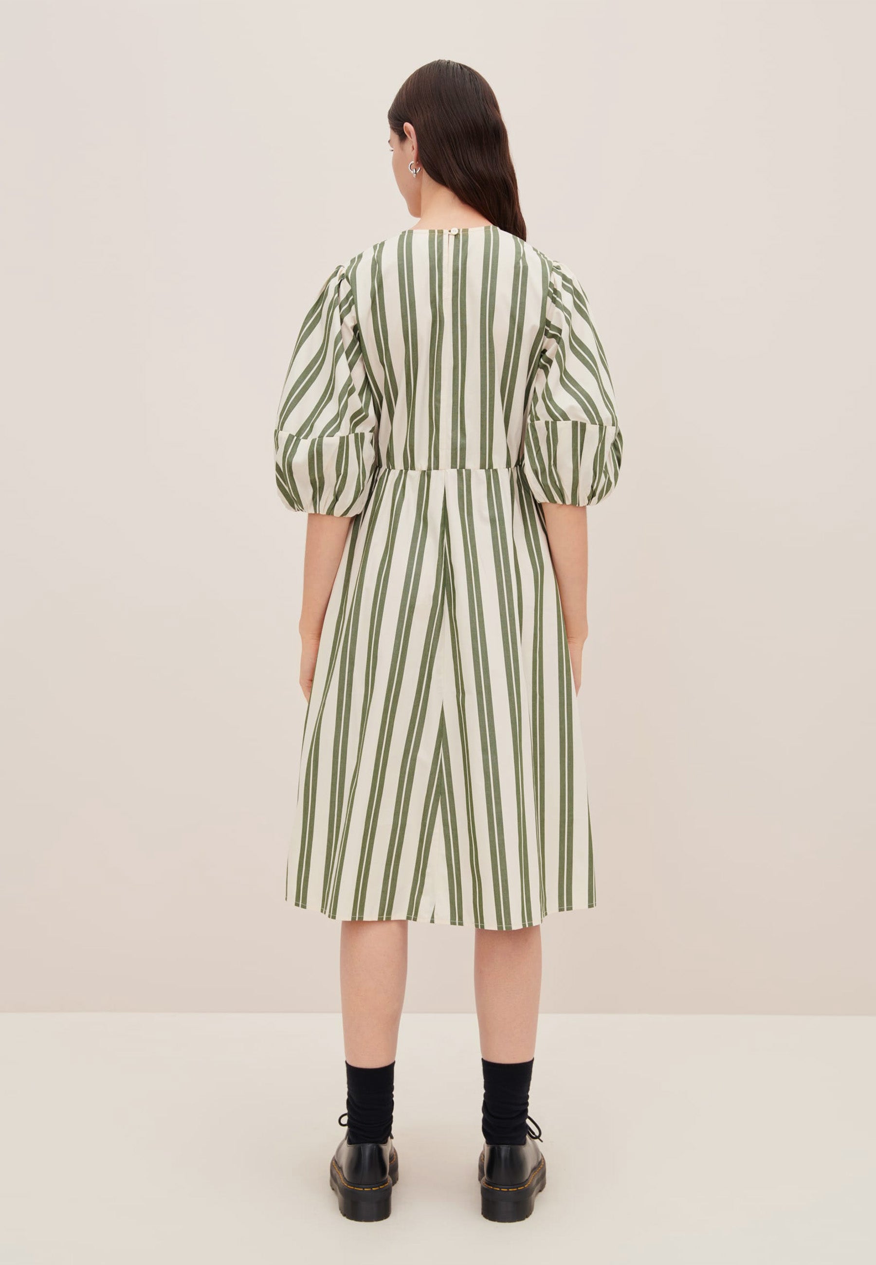 Joan Dress - Forest Stripe