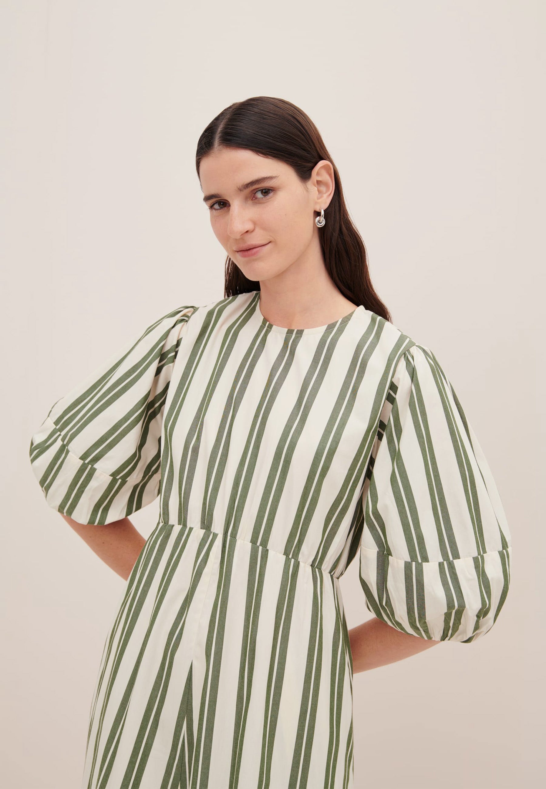 Joan Dress - Forest Stripe