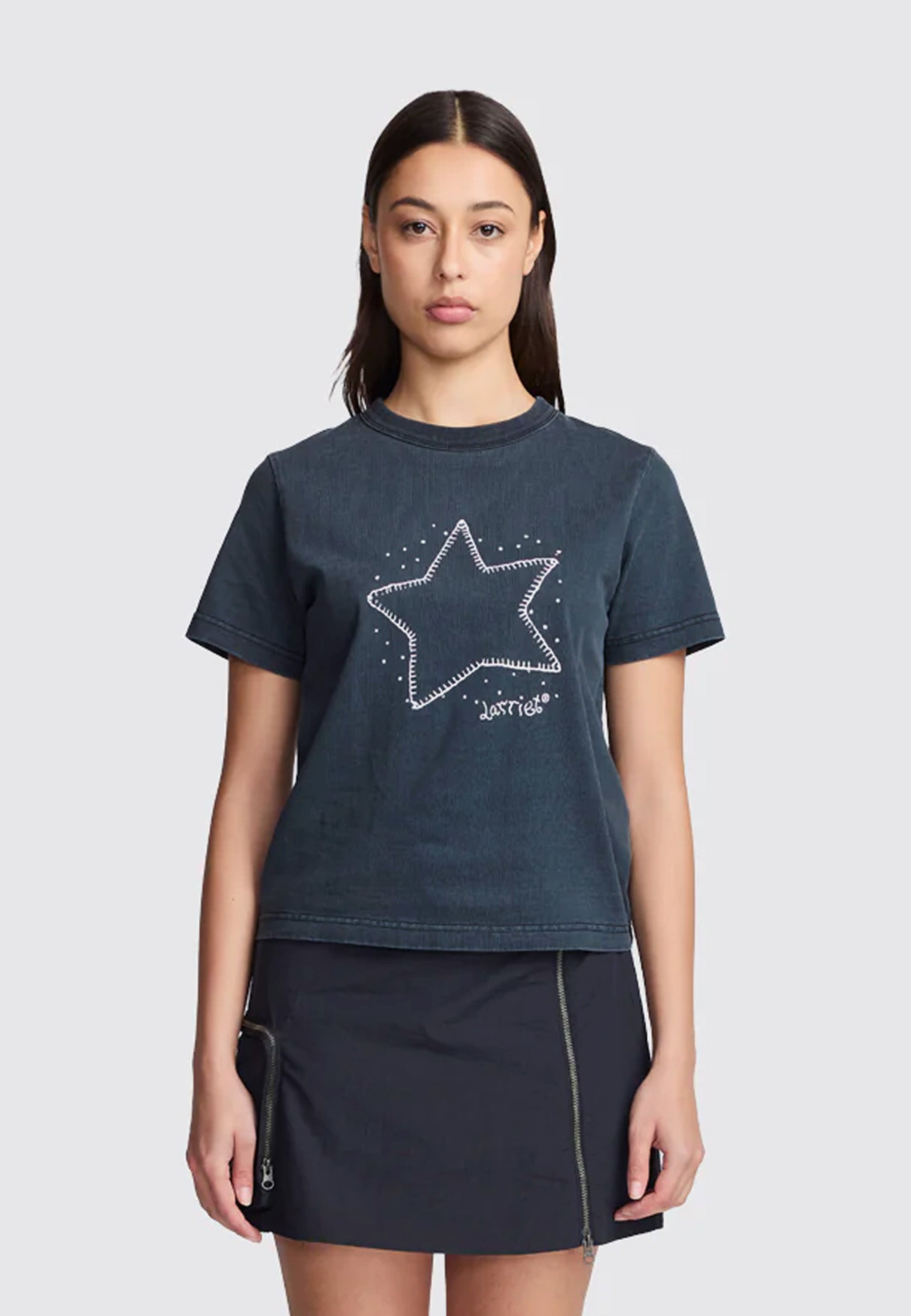 Women's Star T-Shirt - Used Black