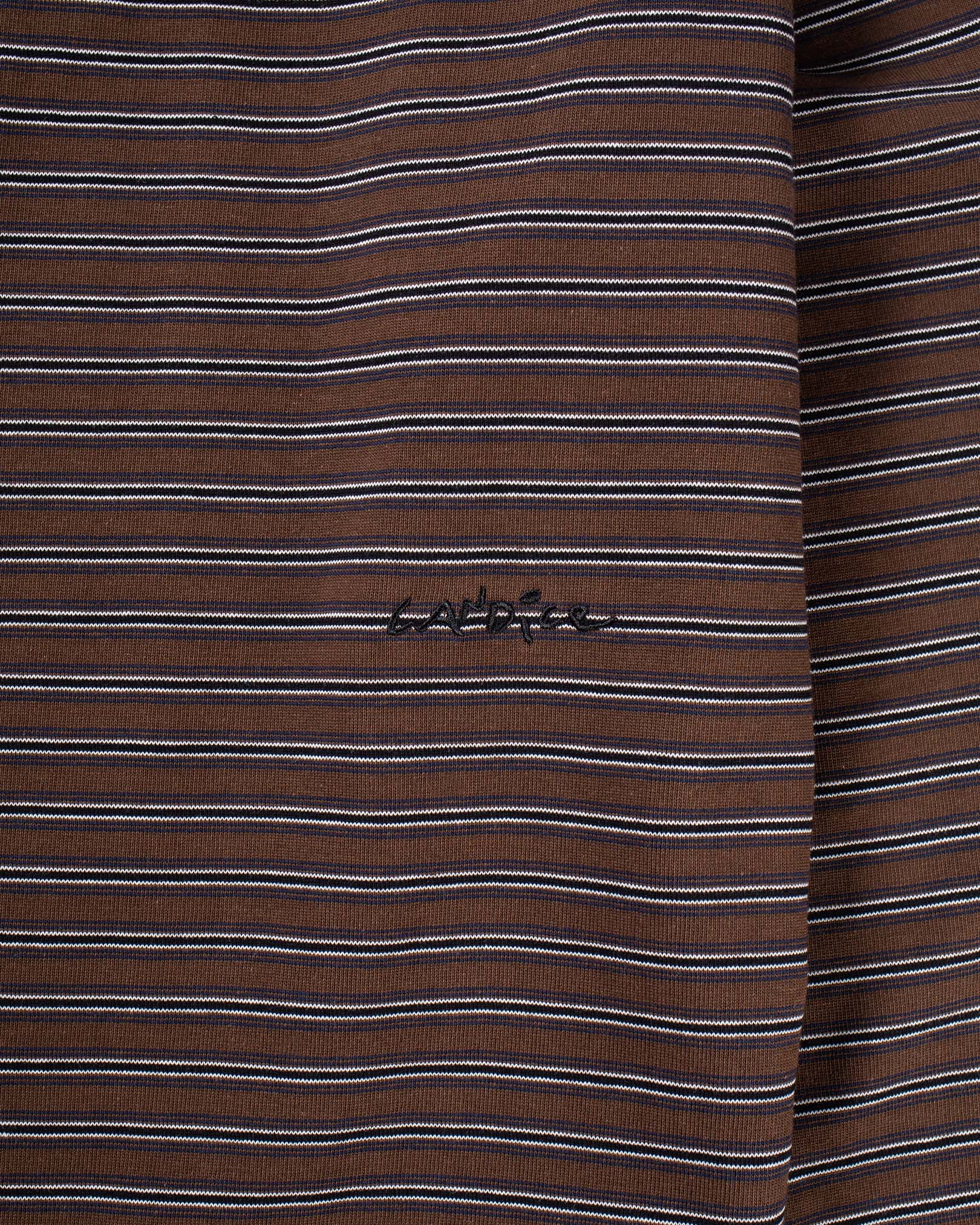 Striped Kerferd LS Tee - Brown