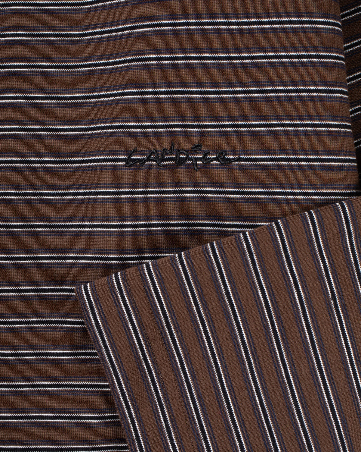 Striped Kerferd LS Tee - Brown