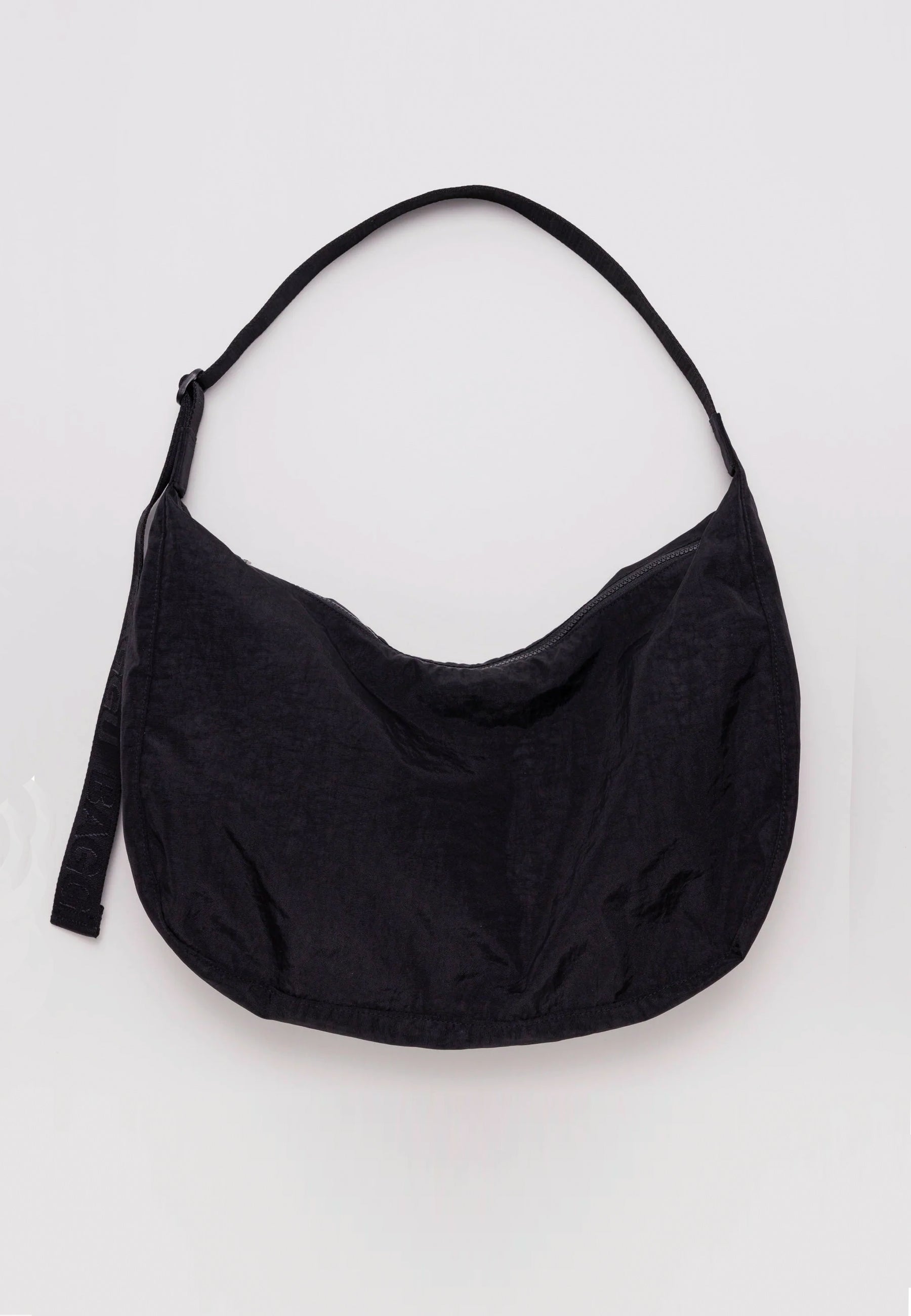 Large Nylon Crescent Bag - Black