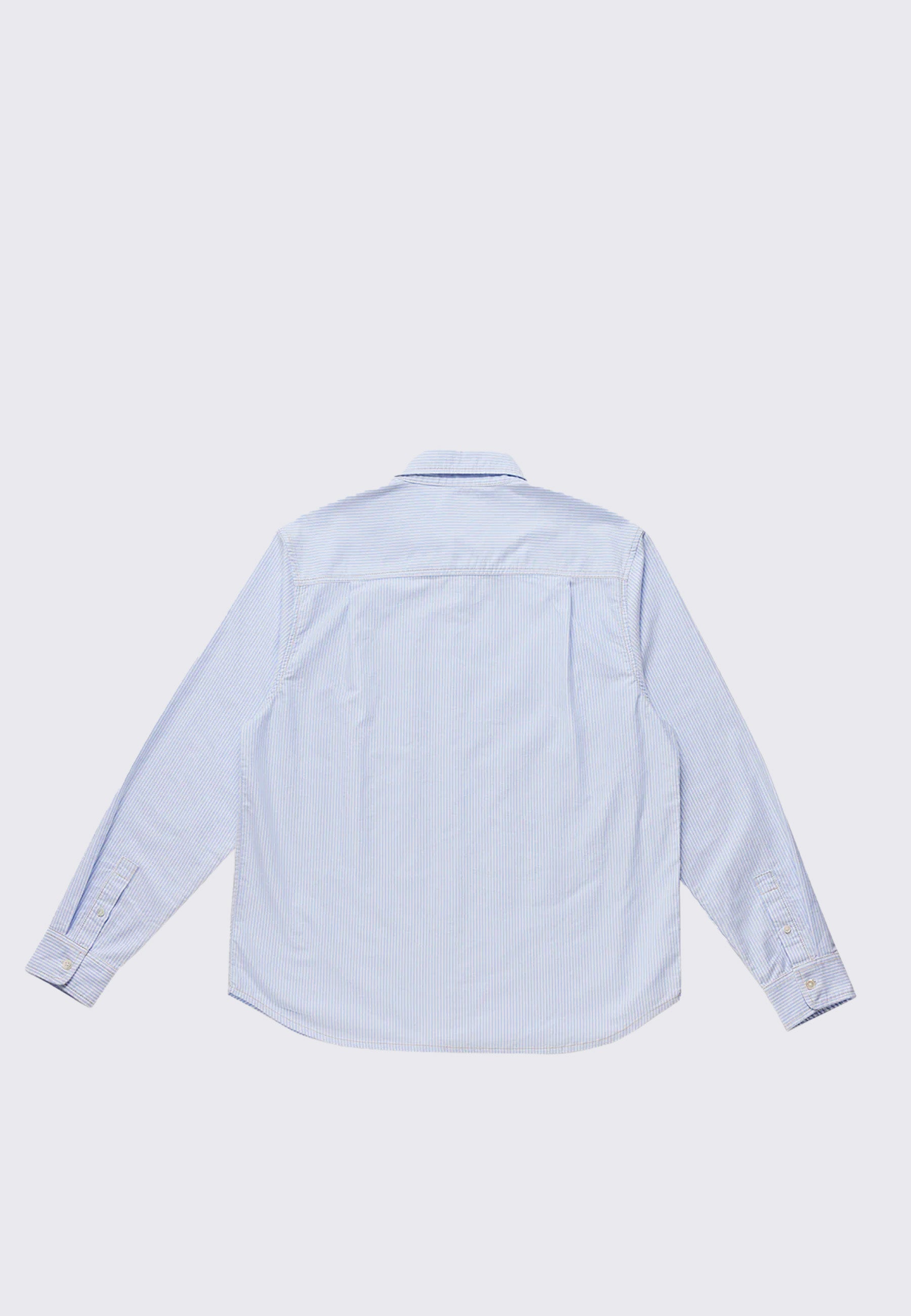 Cliff Long Sleeve Shirt - Blue/White