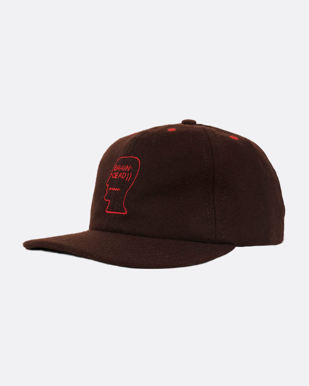 Flannel Classic Logohead 6 Panel Hat - Brown