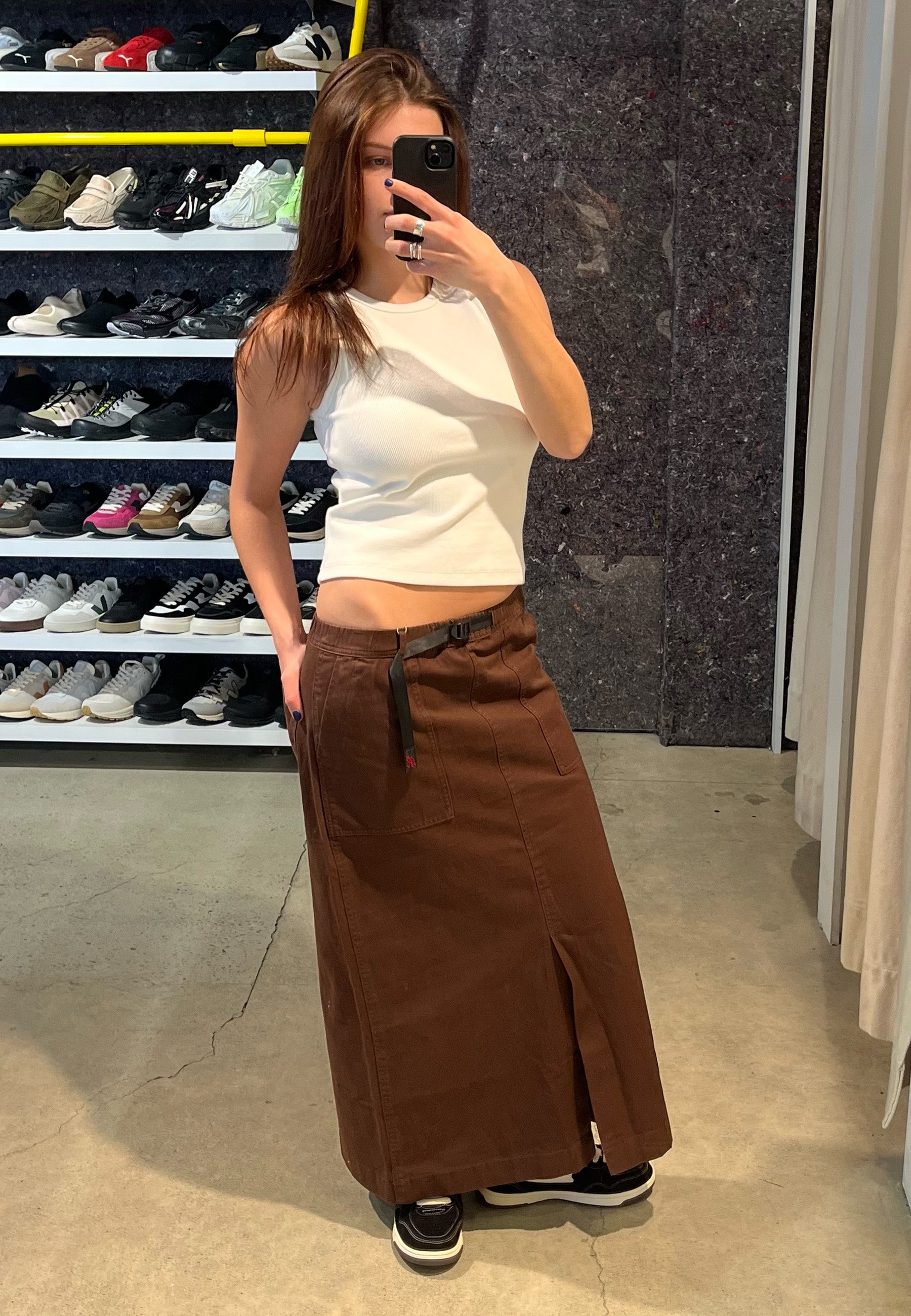 Long Baker Skirt - Tobacco