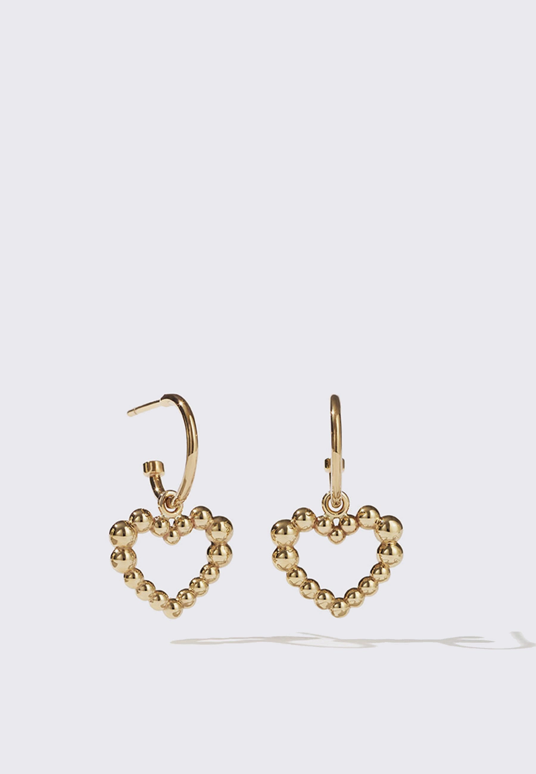 Fizzy Heart Signature Hoops - Gold Plated