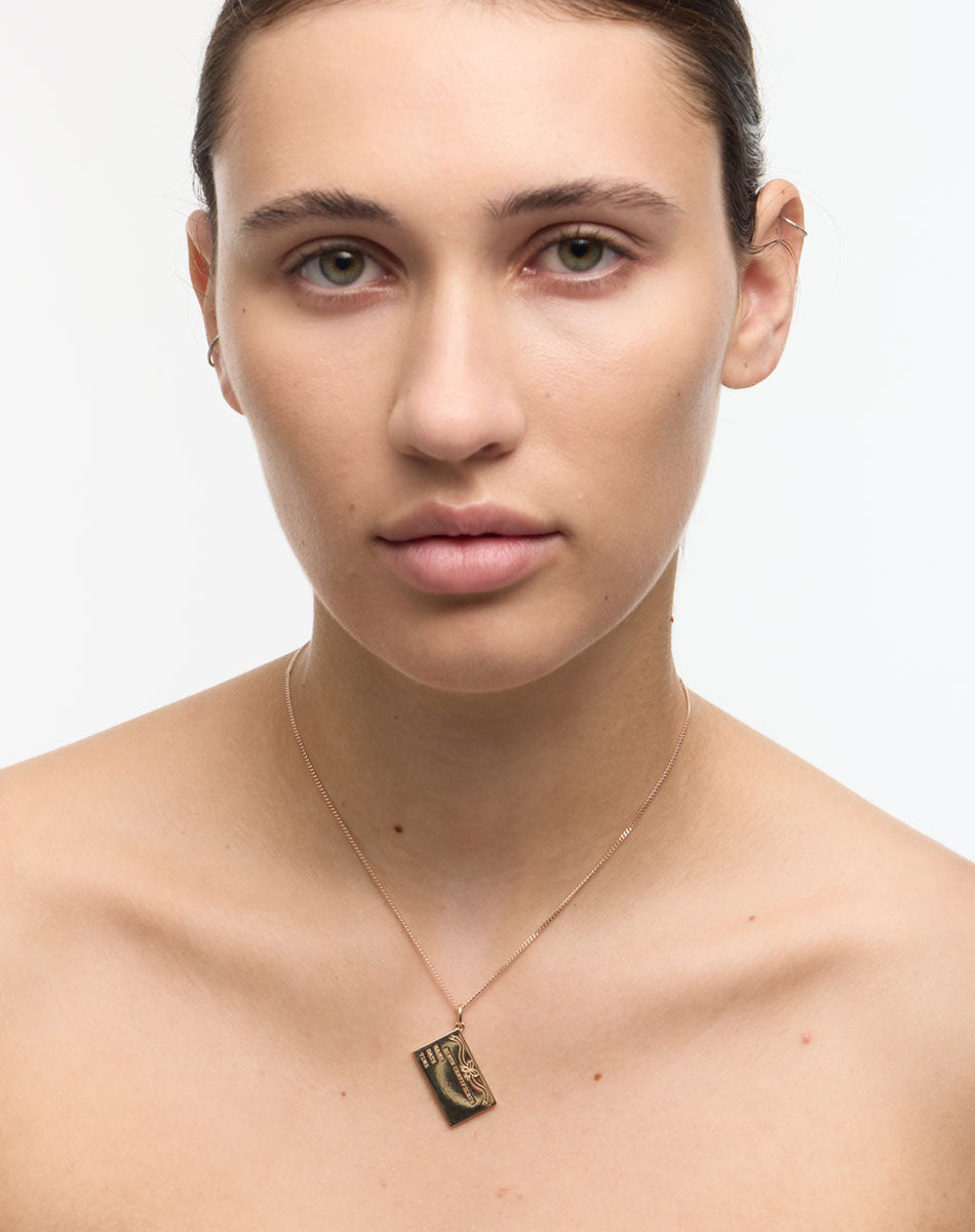 Birth Certificate Charm Necklace - Sterling Silver