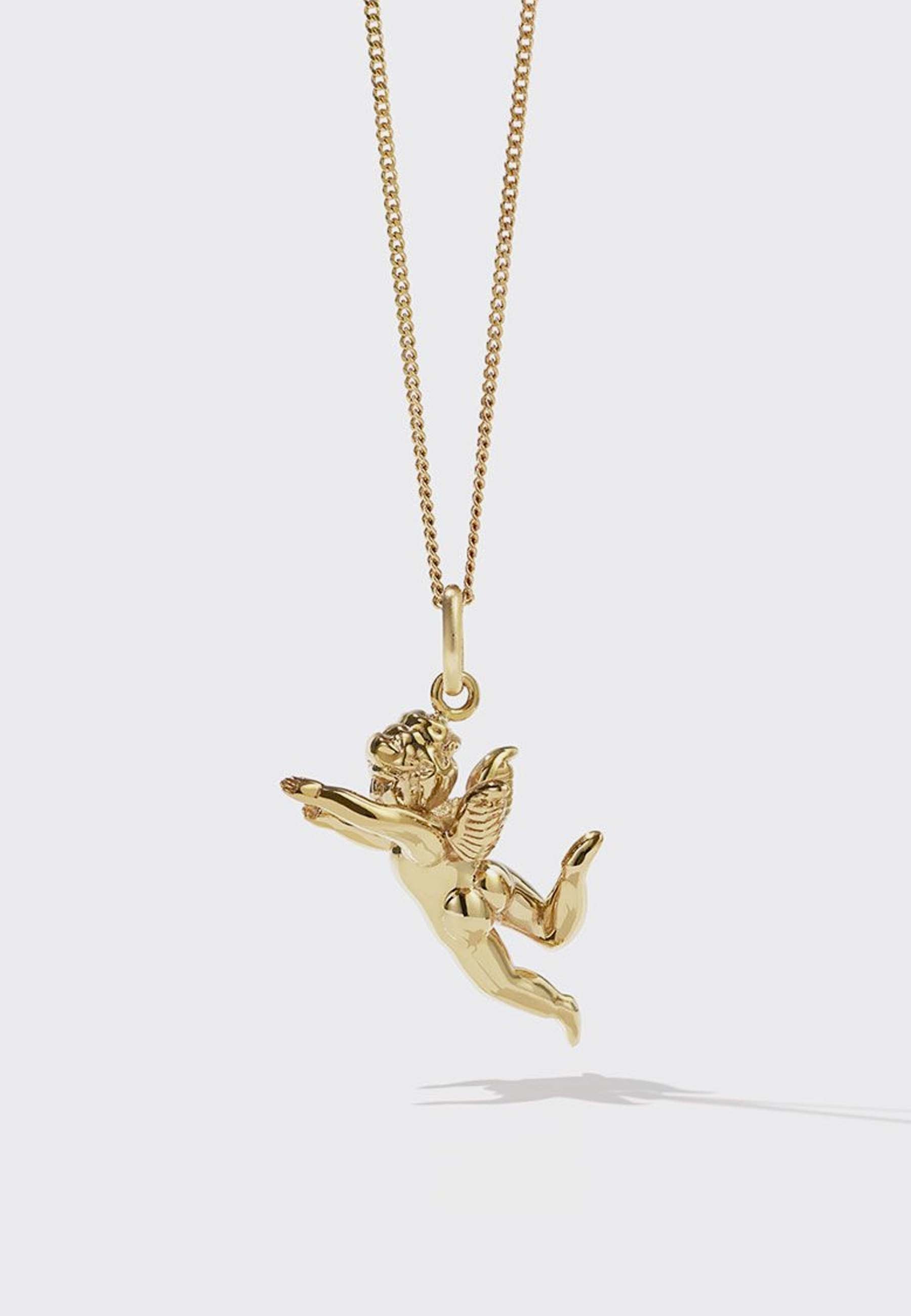 Cherub Charm Necklace - Gold Plated