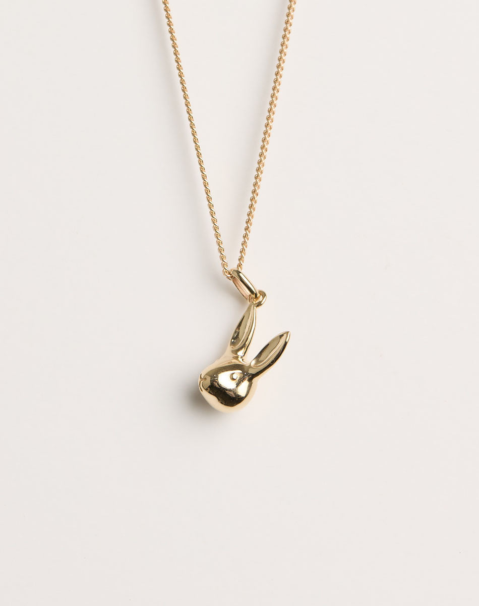 Bunny Charm Necklace - Gold Plated