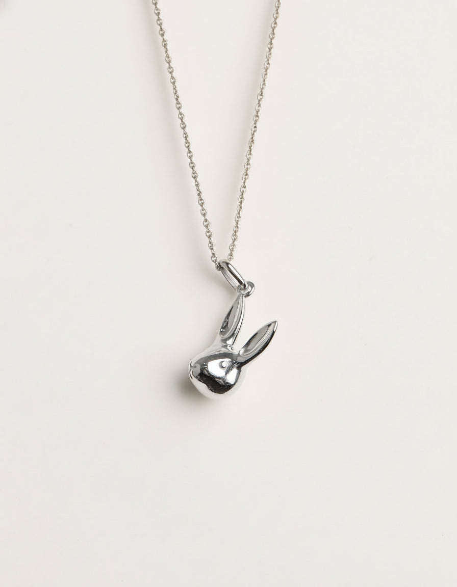 Bunny Charm Necklace - Sterling Silver
