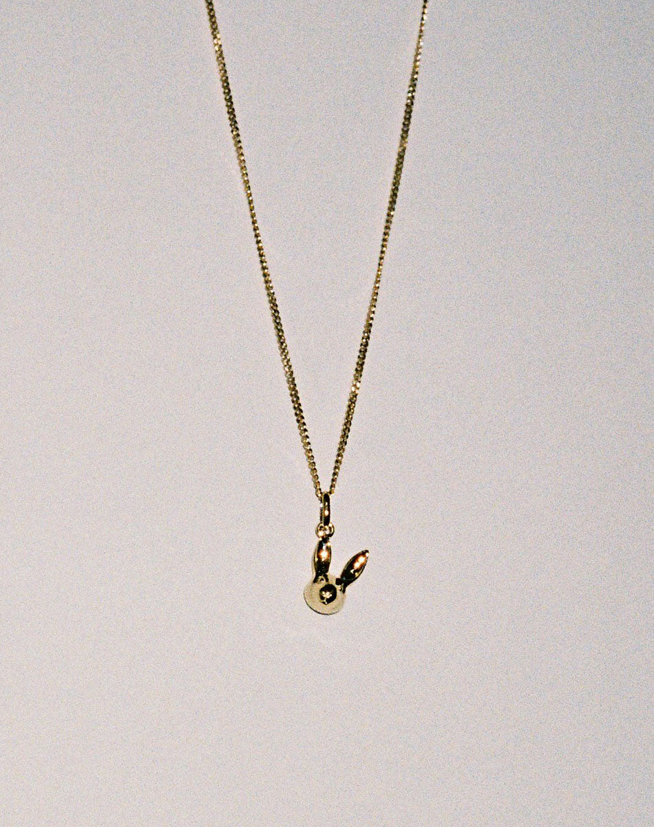 Bunny Charm Necklace - Gold Plated