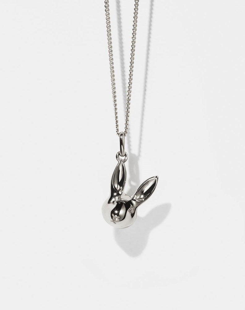 Bunny Charm Necklace - Sterling Silver