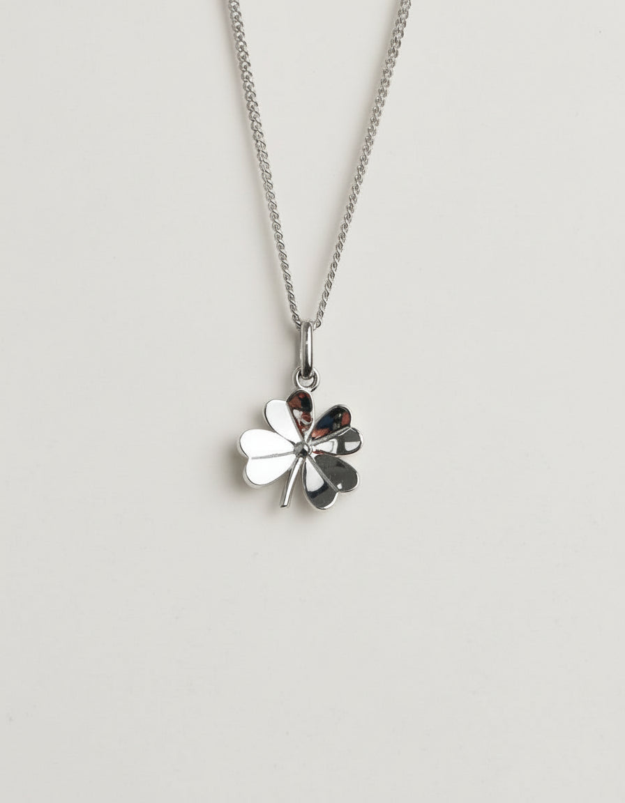Lucky Clover Charm Earrings - Sterling Silver