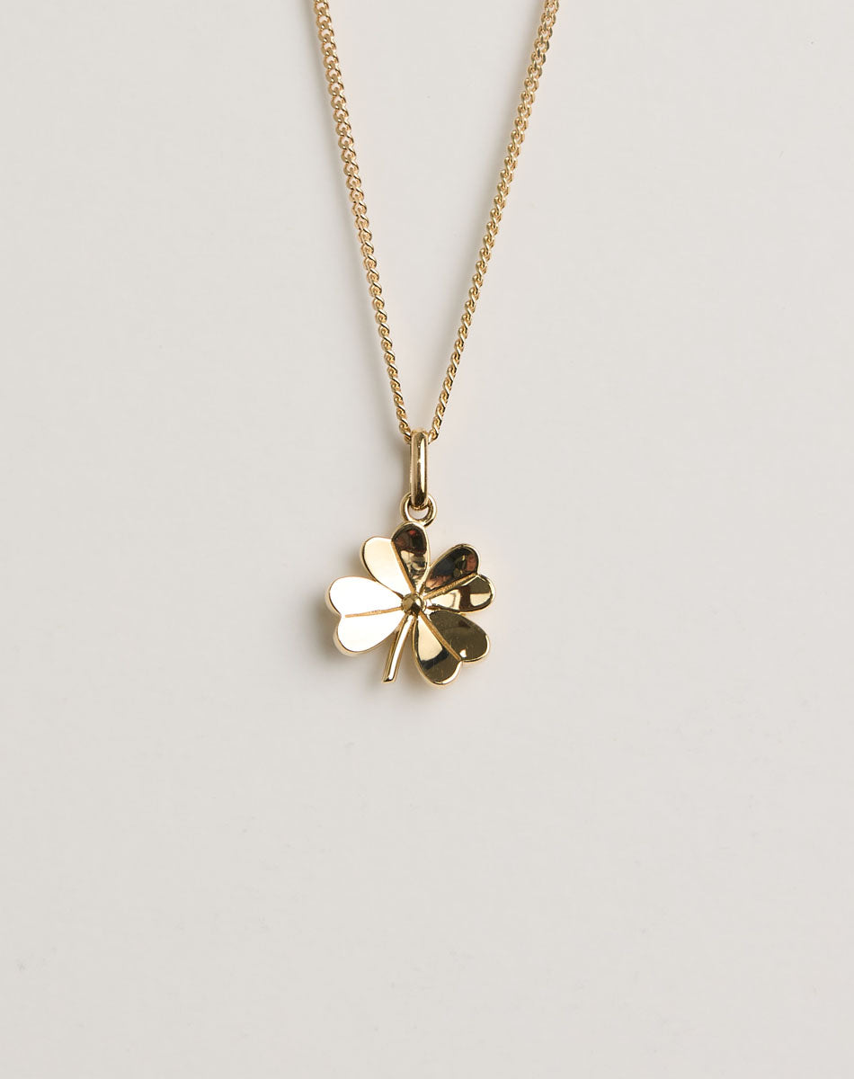Lucky Clover Charm Necklace - Gold Plated
