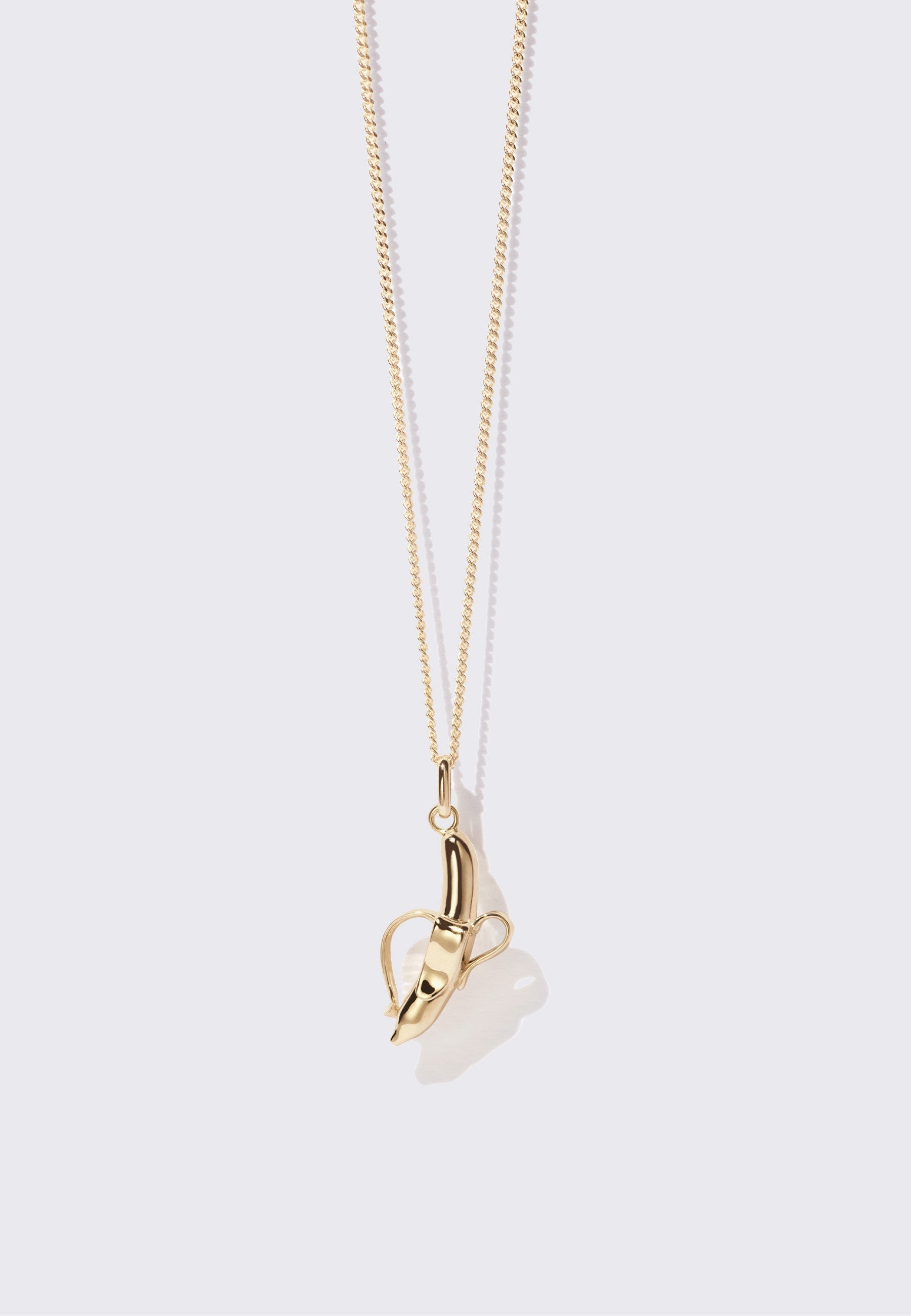 Banana Charm Necklace - Gold Plated