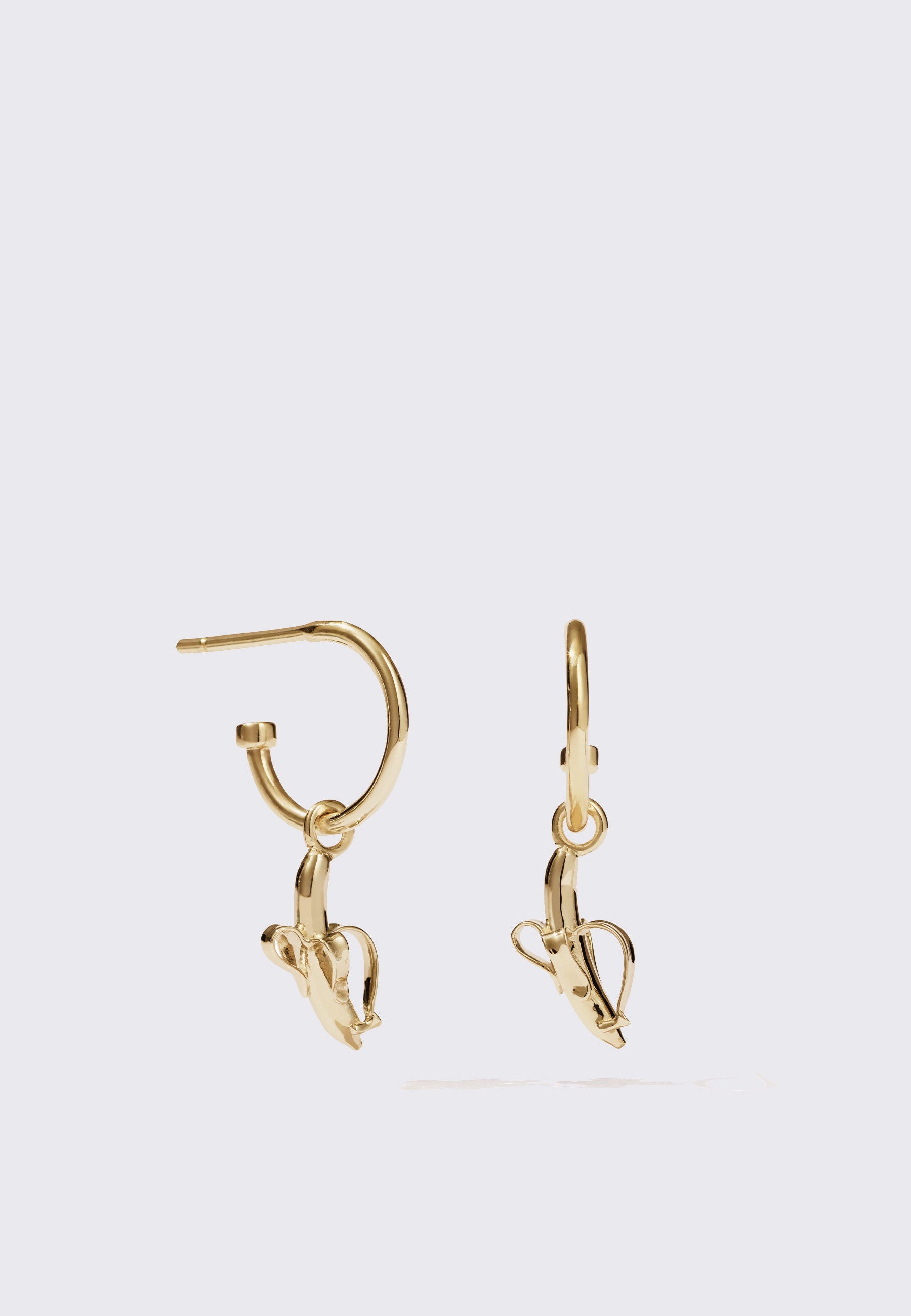 Banana Signature Hoops - Gold Plated