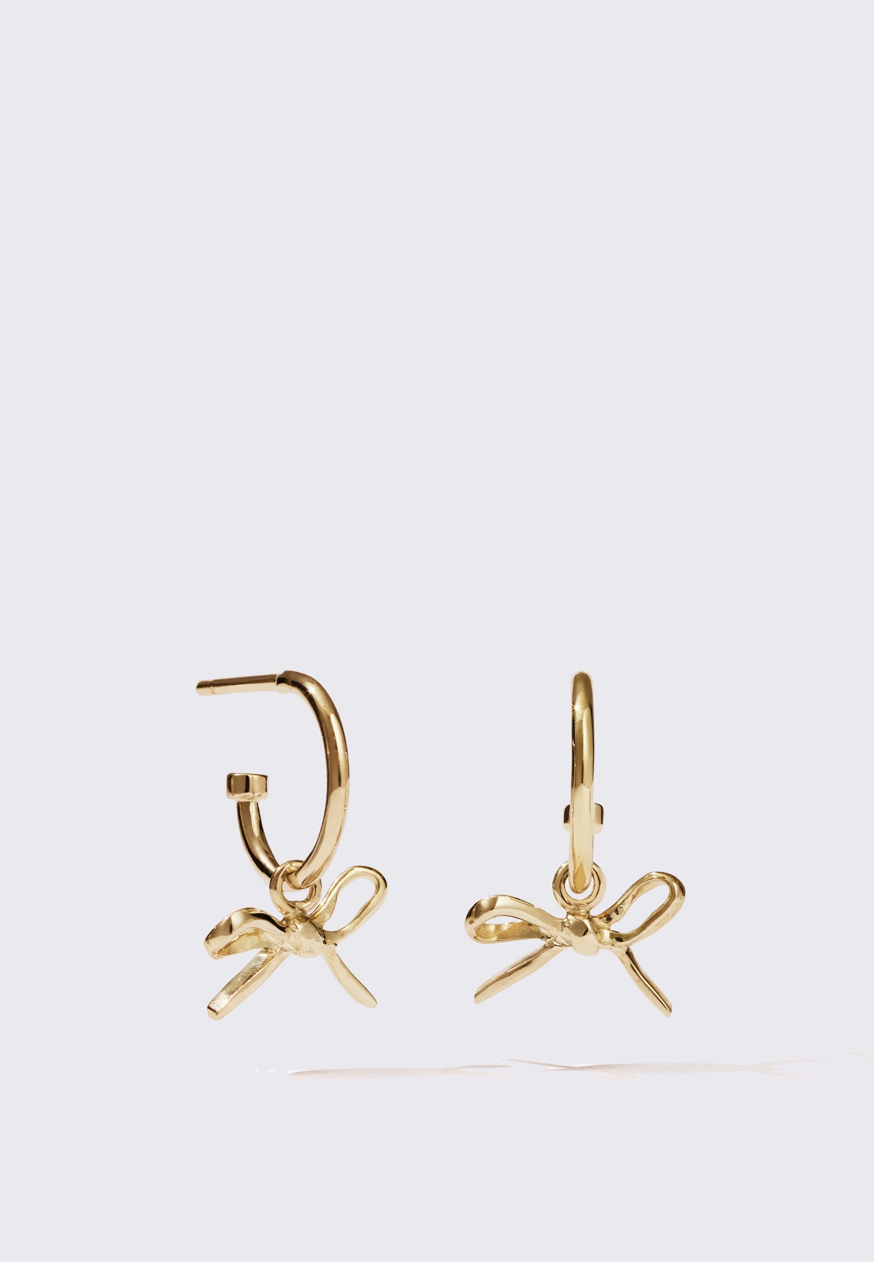 Bow Signature Hoops - Gold Plated