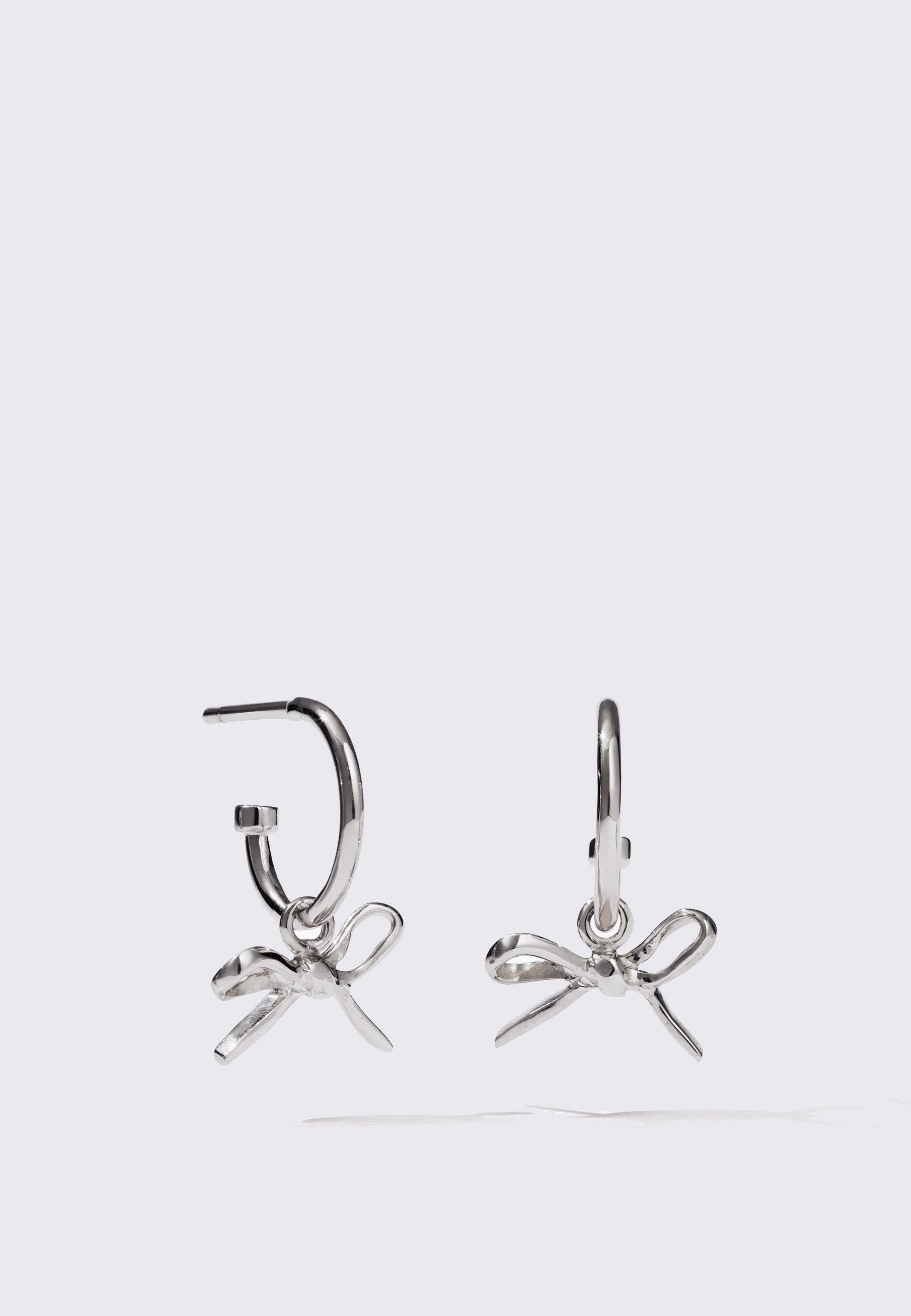 Bow Signature Hoops - Silver