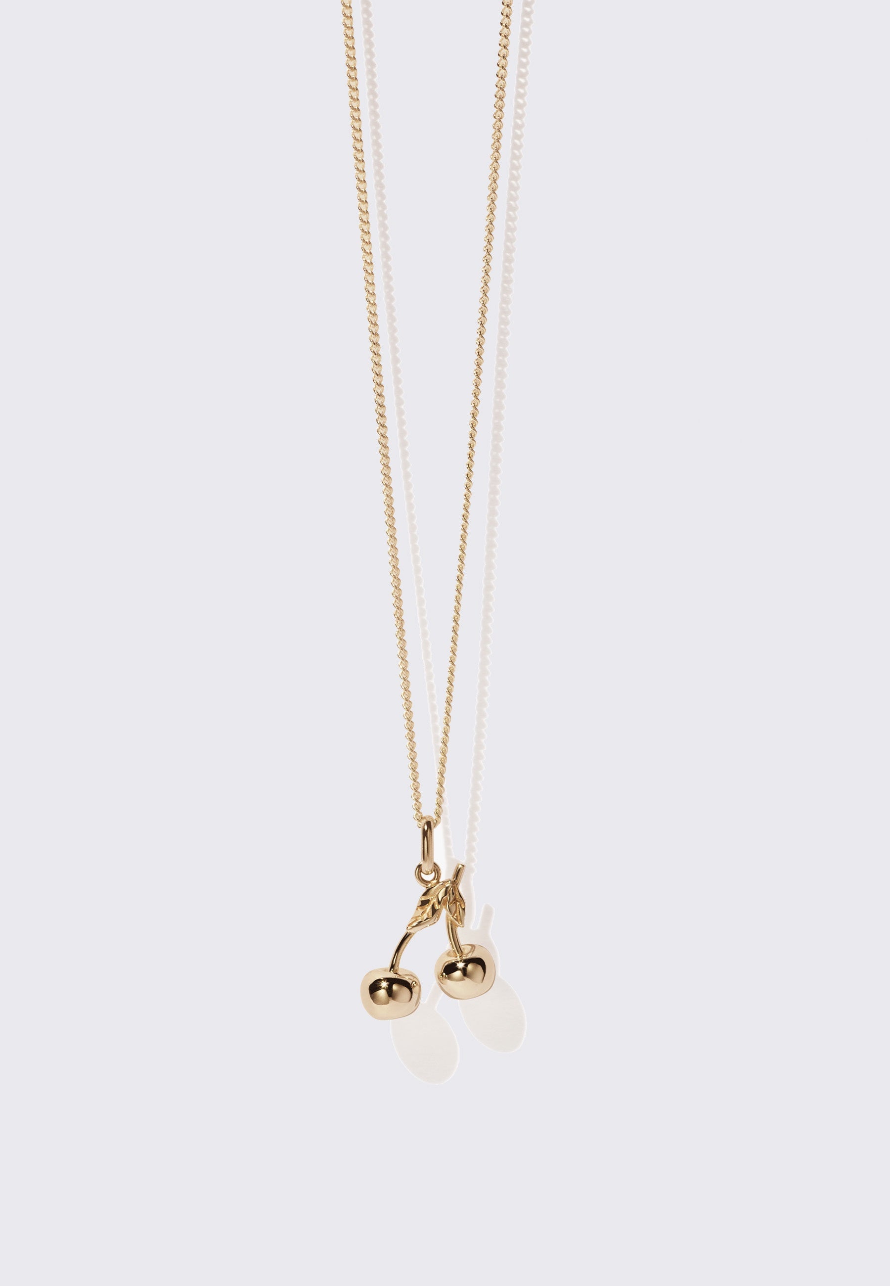 Cherry Charm Necklace - Gold Plated