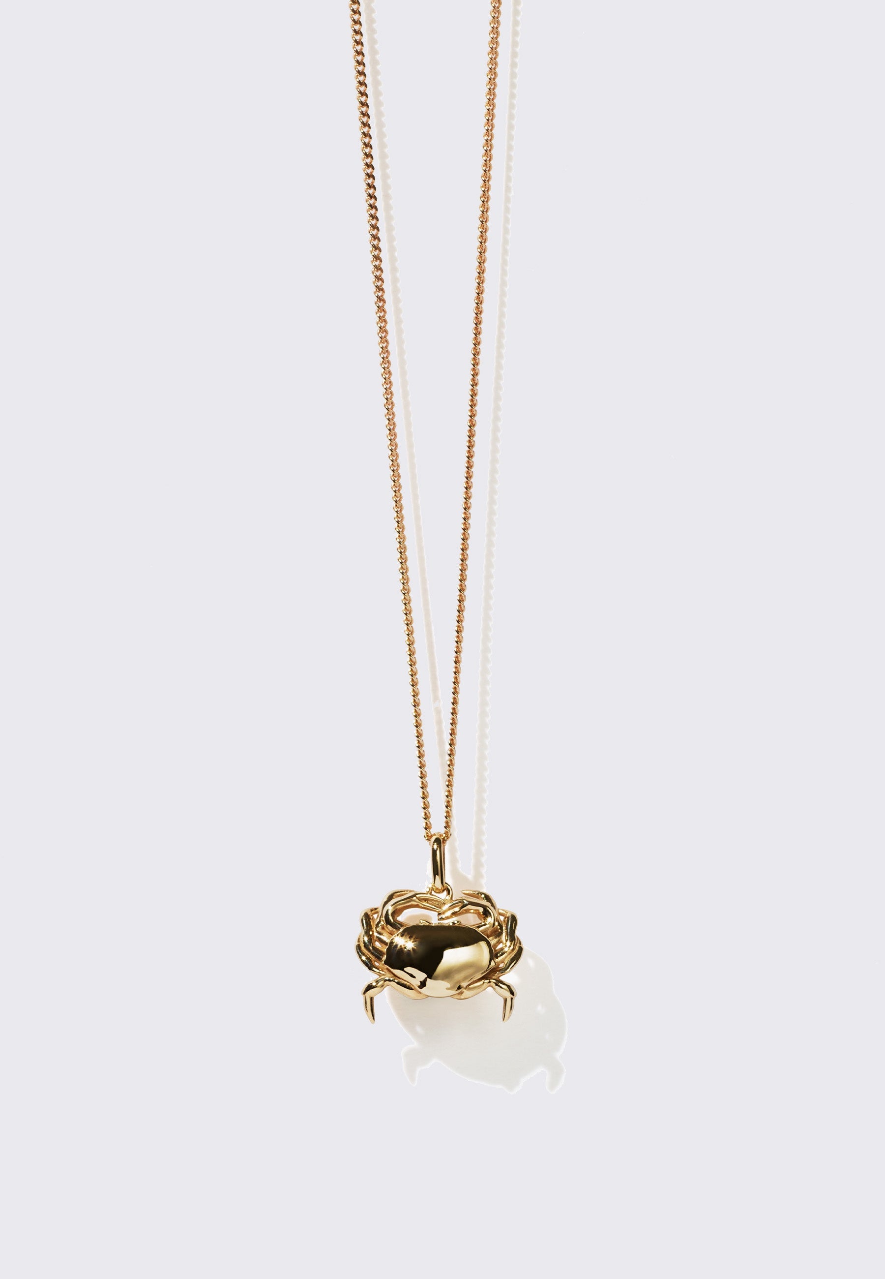 Crab Charm Necklace - Gold Plated