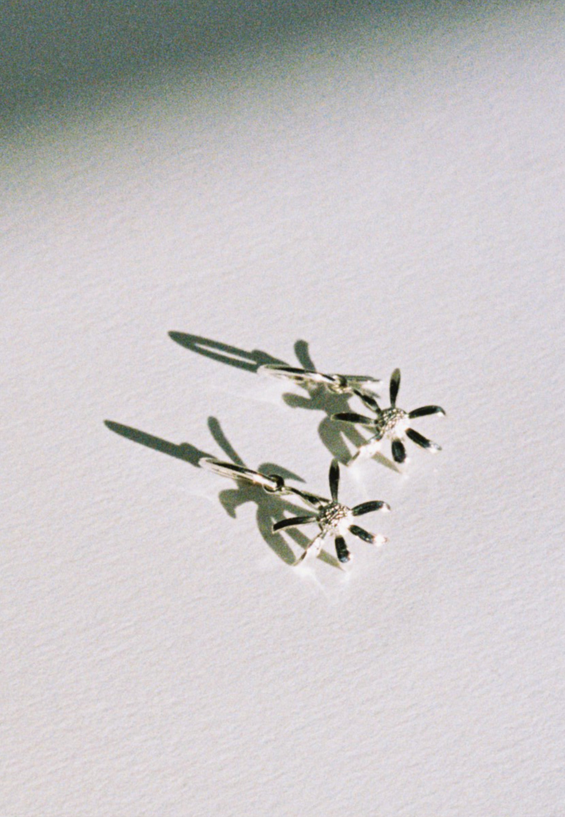 Daisy Earrings Medium -Silver