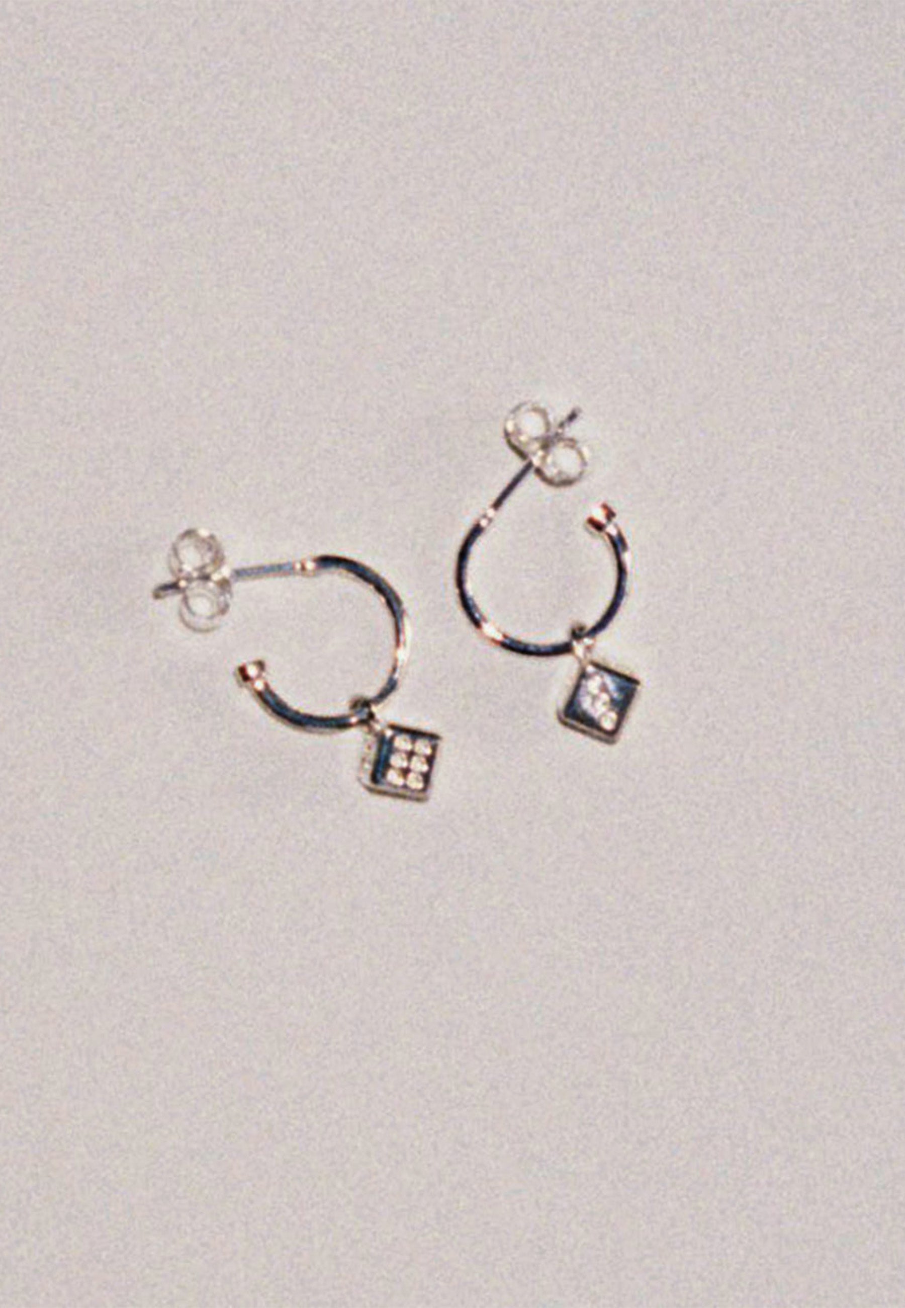 Dice Signature Hoops - Silver