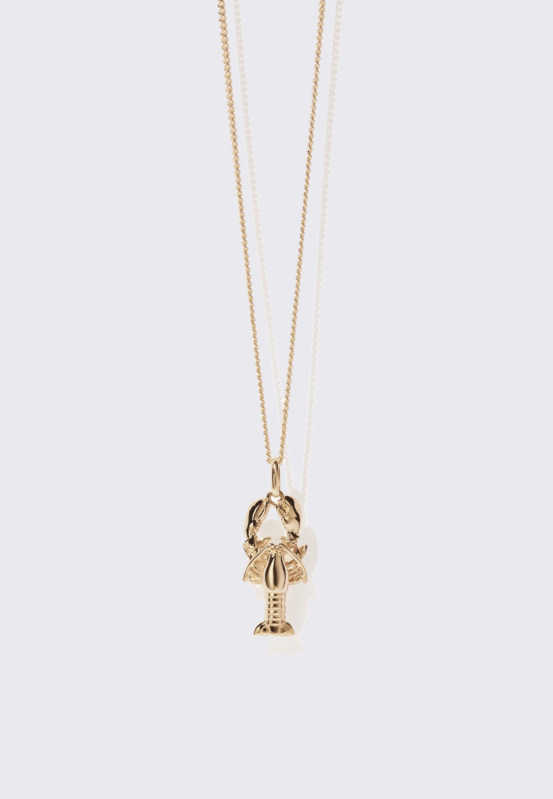 Lobster Charm Necklace - Gold Plated